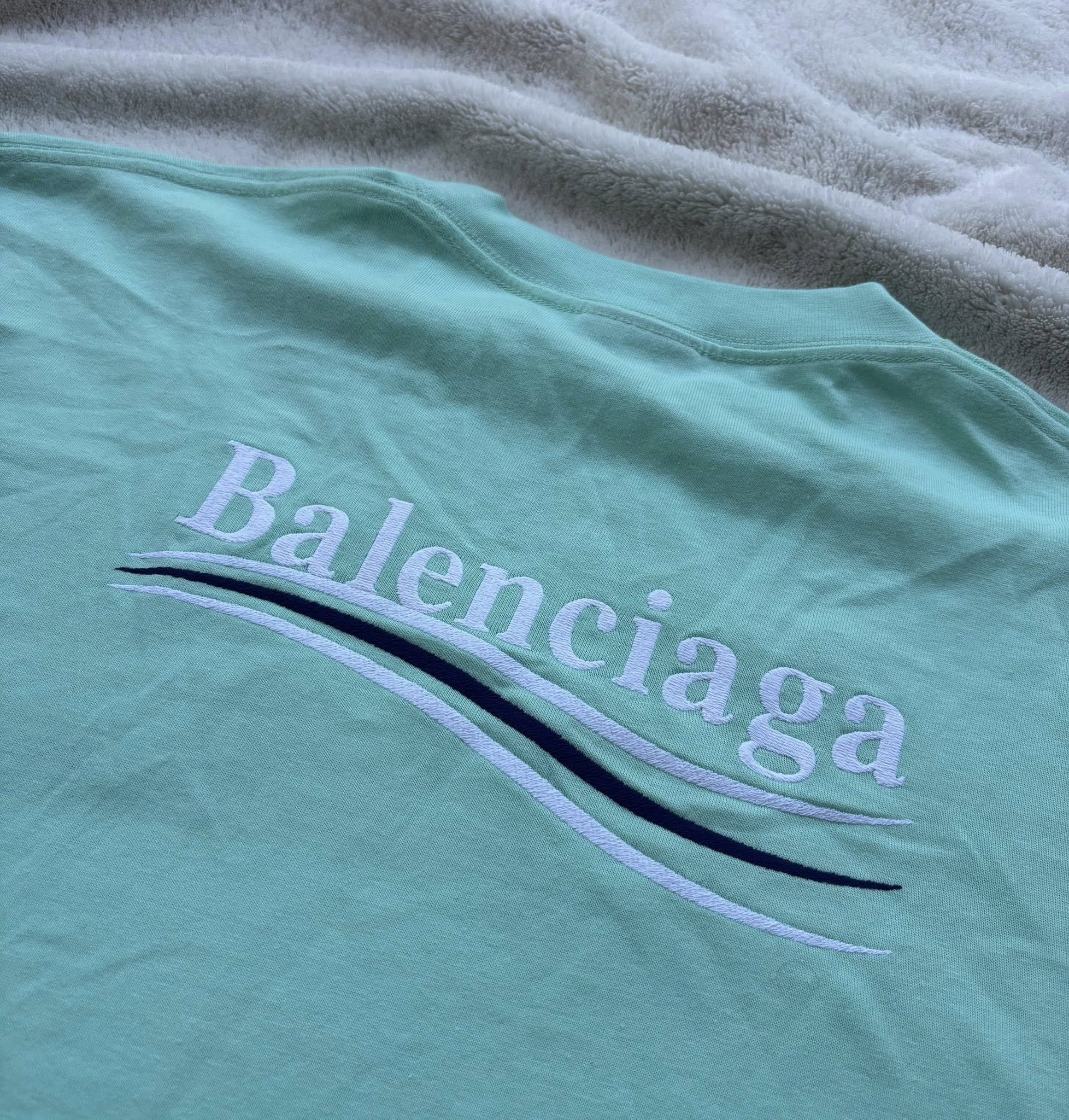 Balenciaga Balenciaga Tiffany Embroidered Political Campaign Logo Tee Size US M / EU 48-50 / 2 - 4 Thumbnail