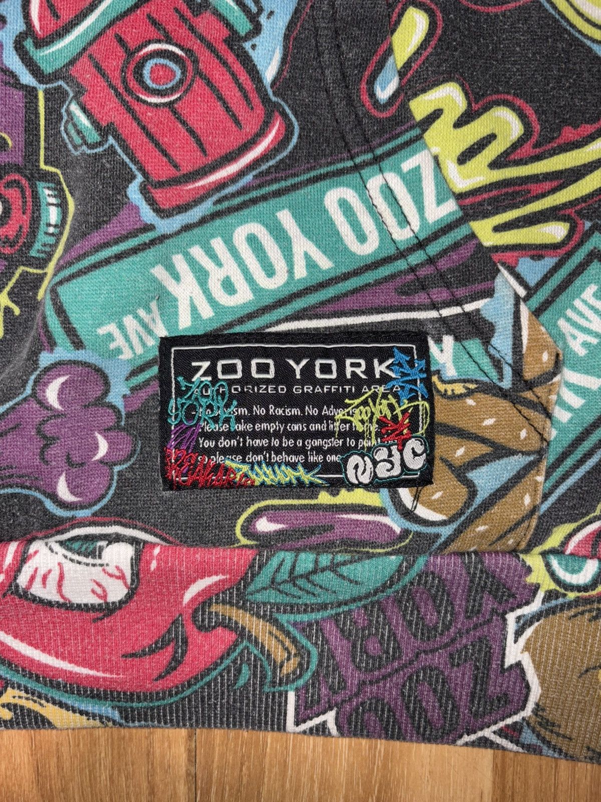 Zoo York Vintage Zoo York AOP Graffiti Hoodie Cyber-Y2K Skate Size M Size US M / EU 48-50 / 2 - 7 Thumbnail