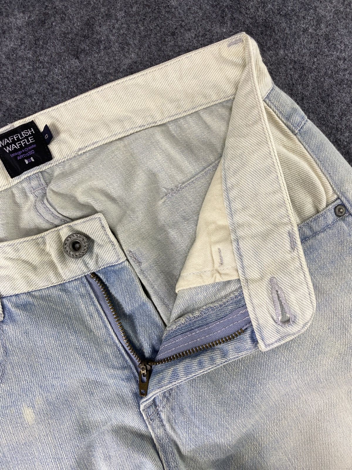 Japanese Brand × Jean Waffling Waffle Image+Create Artistic Jeans - J1126 Size US 30 / EU 46 - 8 Thumbnail
