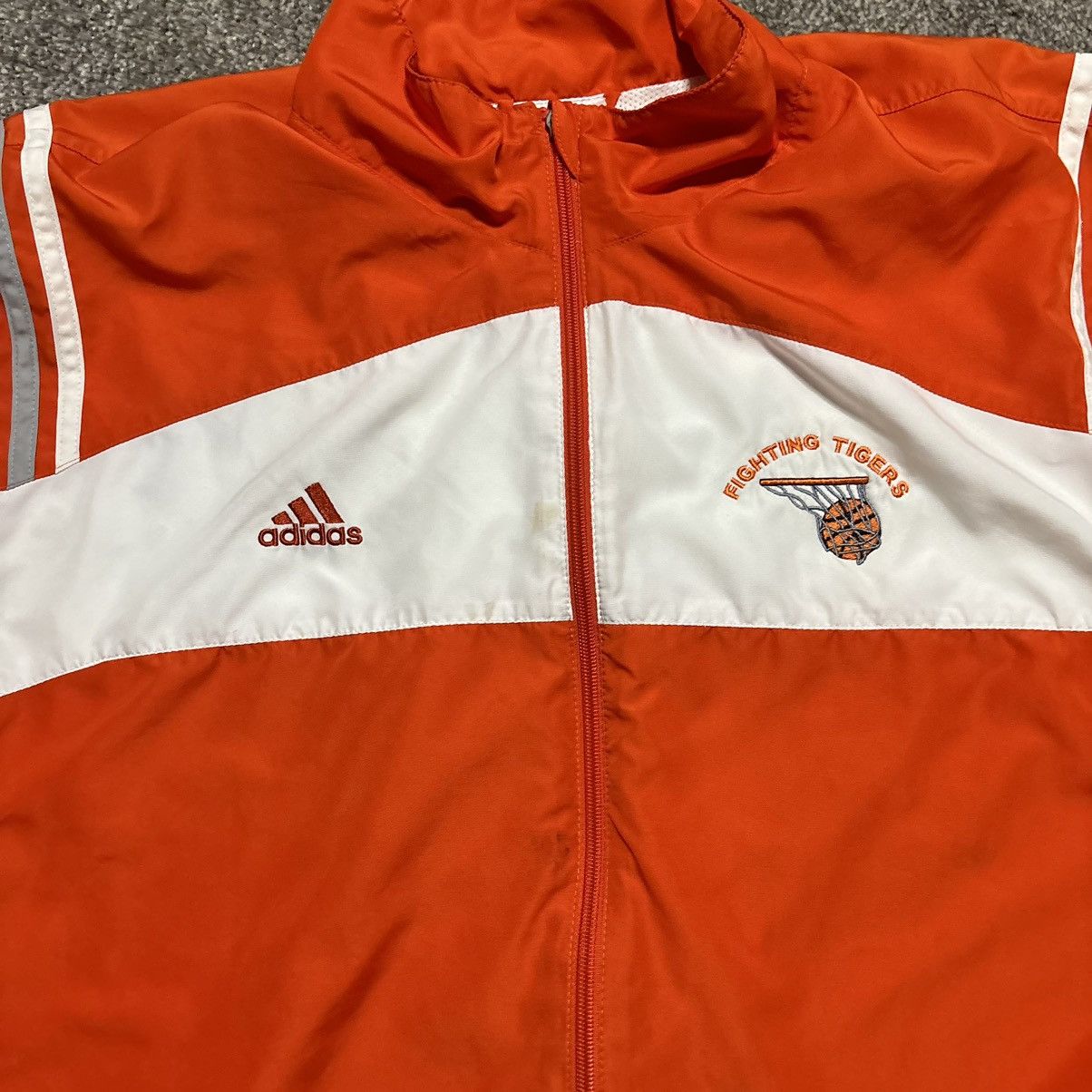 Adidas × Vintage Adidas Fighting Tigers XL Windbreaker Jacket Size US XL / EU 56 / 4 - 4 Thumbnail