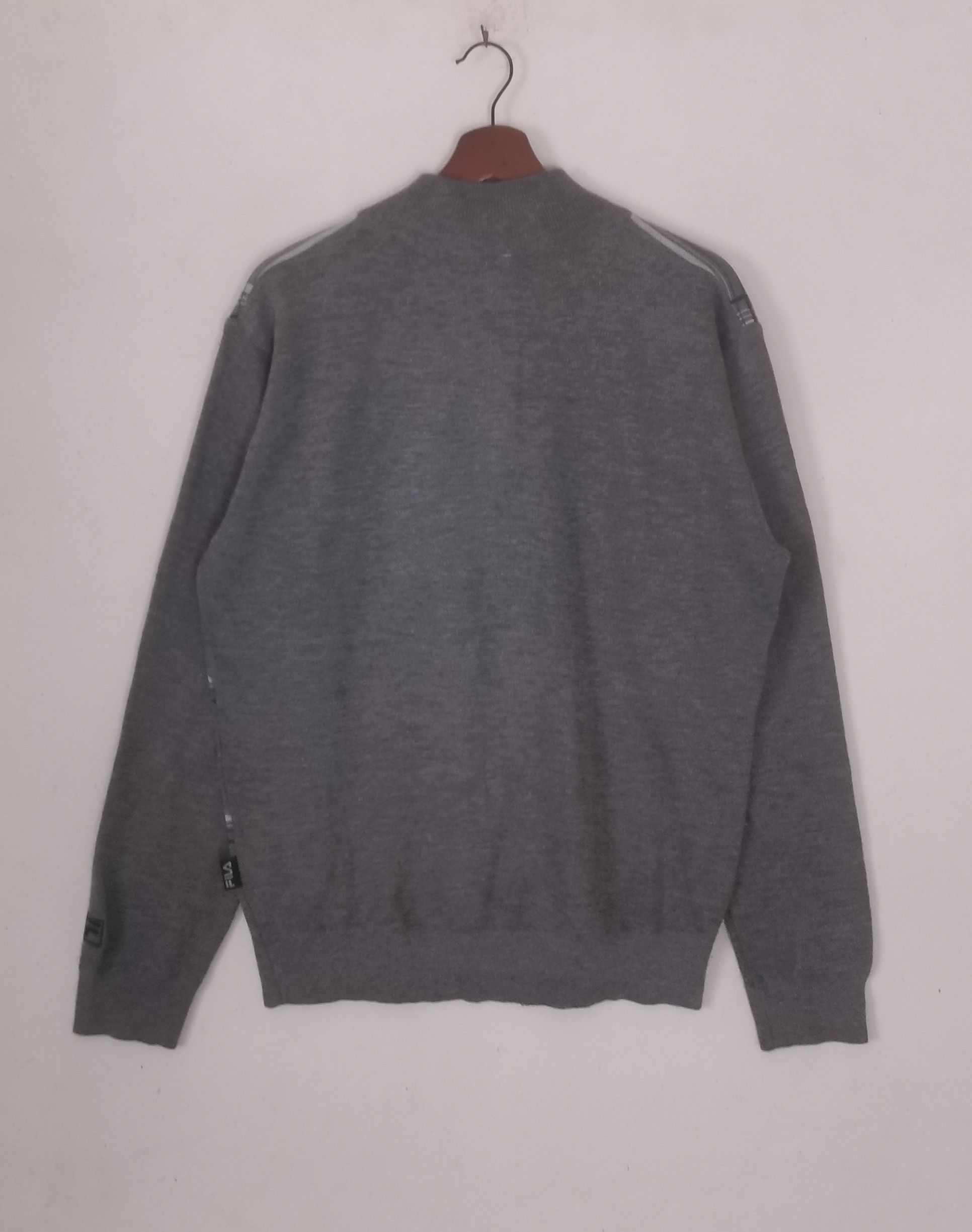 Fila × Vintage Rare FILA sweatshirt half zipper grey colour Size US L / EU 52-54 / 3 - 3 Thumbnail