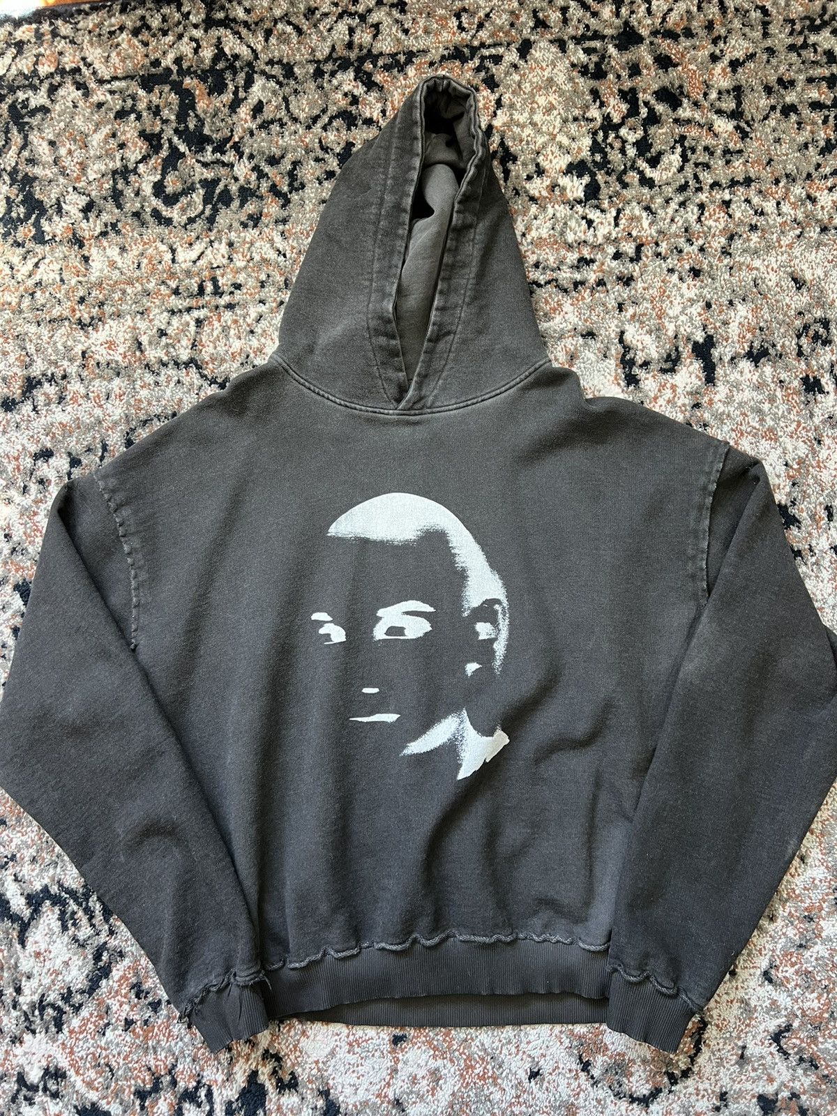 image of Avant Garde x Hysteric Glamour Sun Faded Japanese Kyoni Human Lost Hoodie in Black, Men's (Size XL)