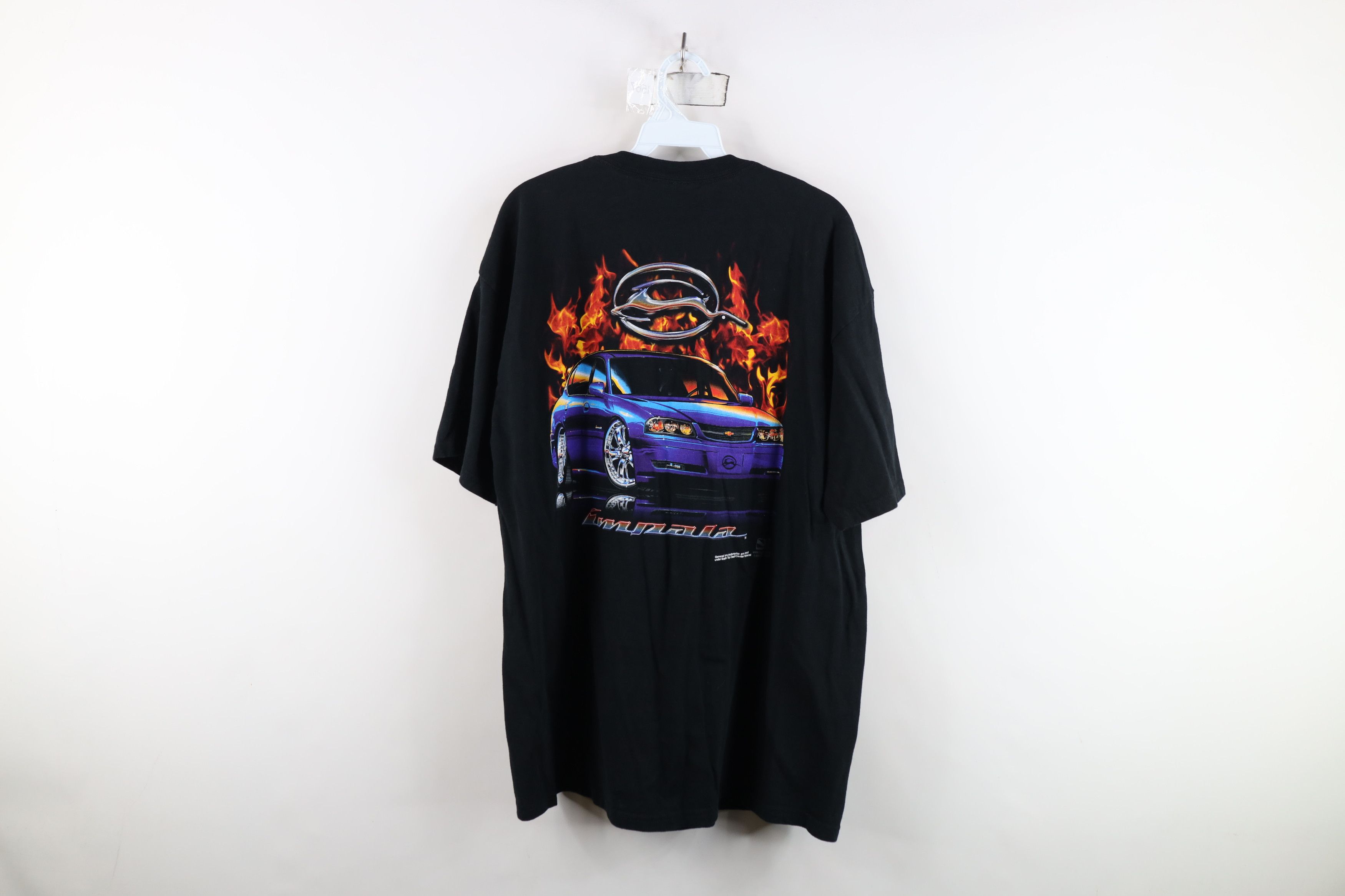 Vintage Vintage Y2K General Motors Impala Car Fire Flames T-Shirt Size US XL / EU 56 / 4 - 10 Thumbnail