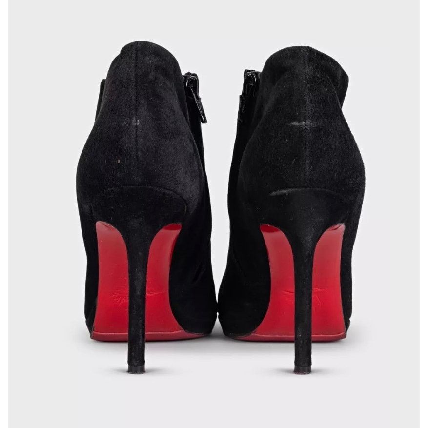 Christian Louboutin Christian Louboutin Black Suede Ankle Boots Size 38 Size US 7 / IT 37 - 4 Thumbnail