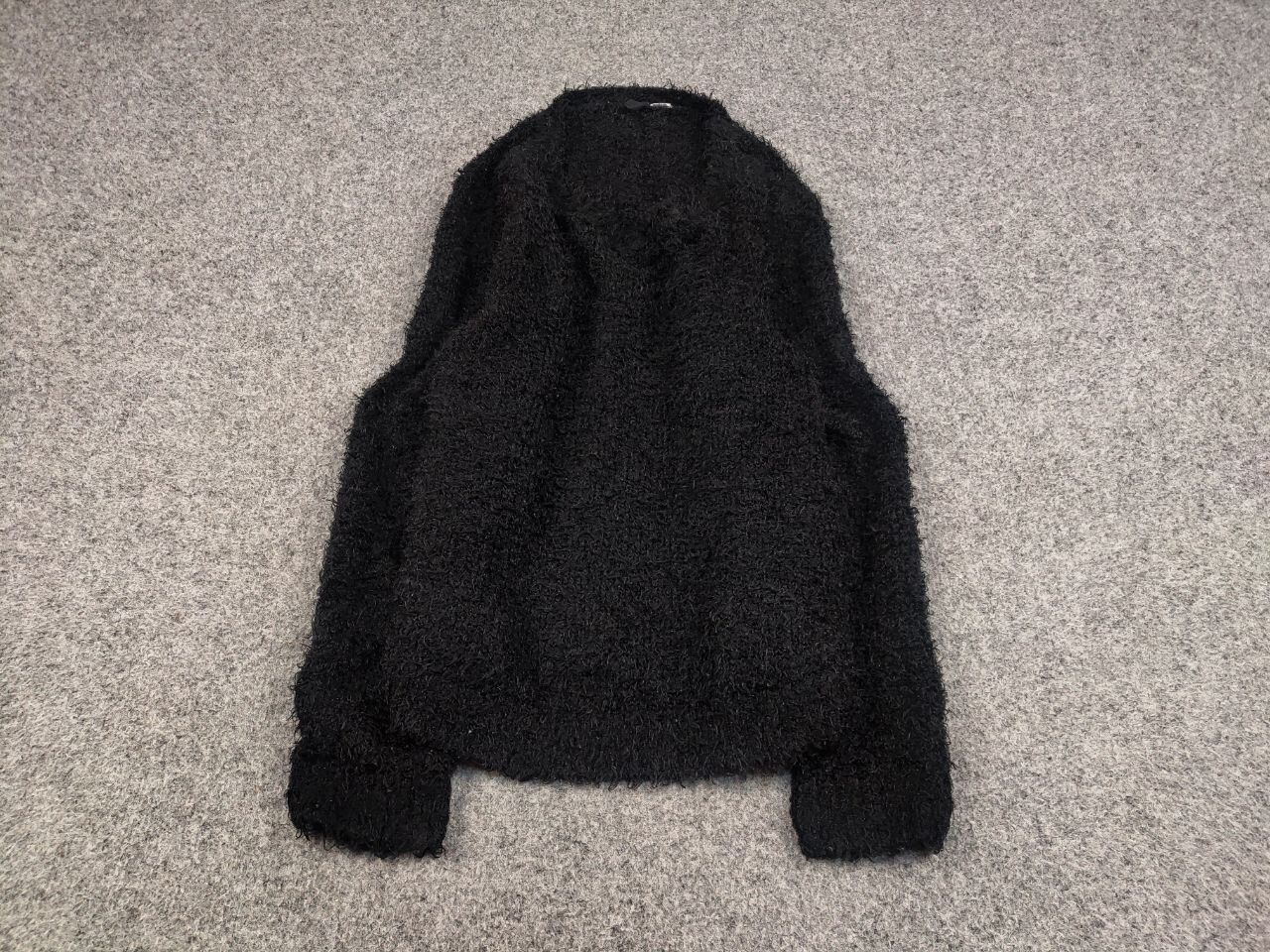 Japanese Brand Vintage 90's Japanese Black Mohair Style Fuzzy Sweater Size US S / EU 44-46 / 1 - 2 Thumbnail