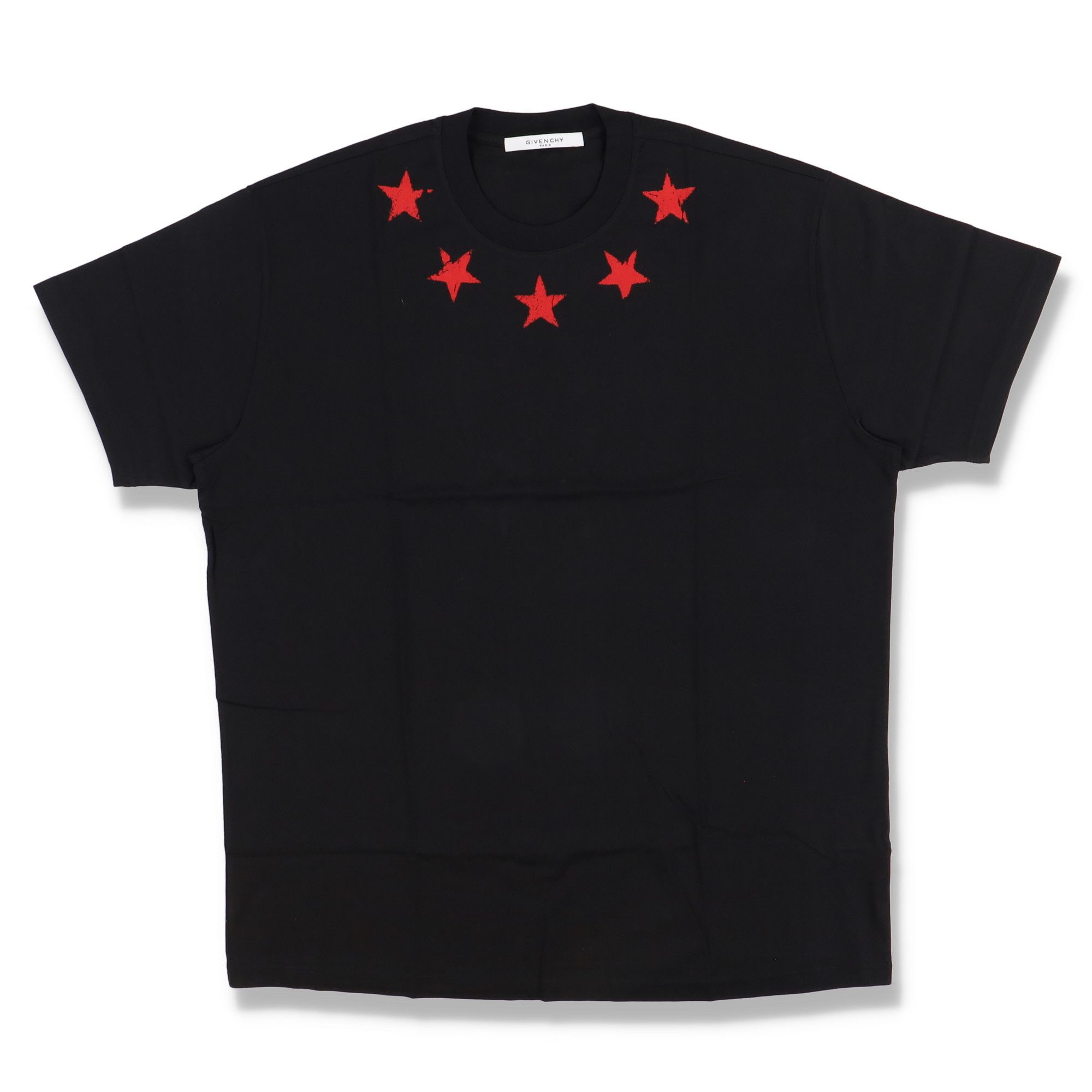 Givenchy Black and Red Cracked Stars Oversized T-Shirt Size US L / EU 52-54 / 3 - 1 Thumbnail