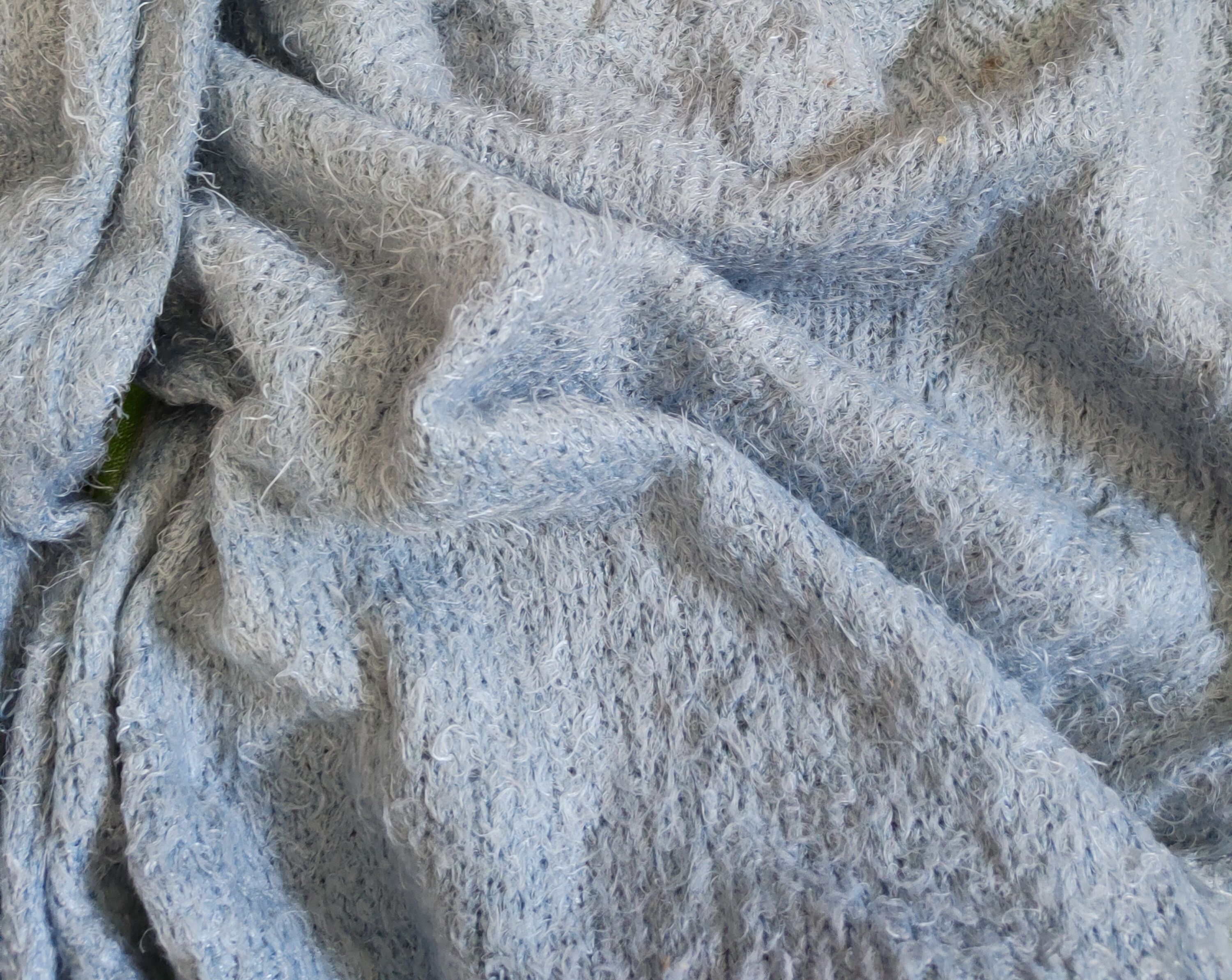 GU GU Blue Shag Shaggy Fur Mohair Knitwear #S2178 Size S / US 4 / IT 40 - 10 Thumbnail