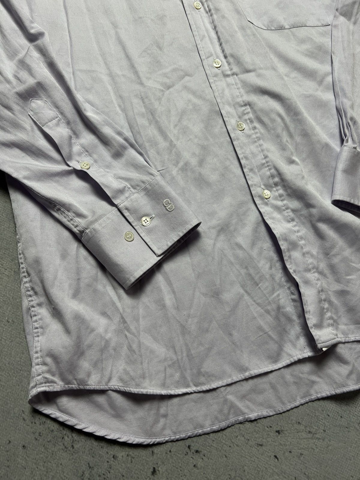 Dior Vintage 90s Christian Dior Italy Button Up Shirt Lux 15 1/2 Size US L / EU 52-54 / 3 - 10 Thumbnail