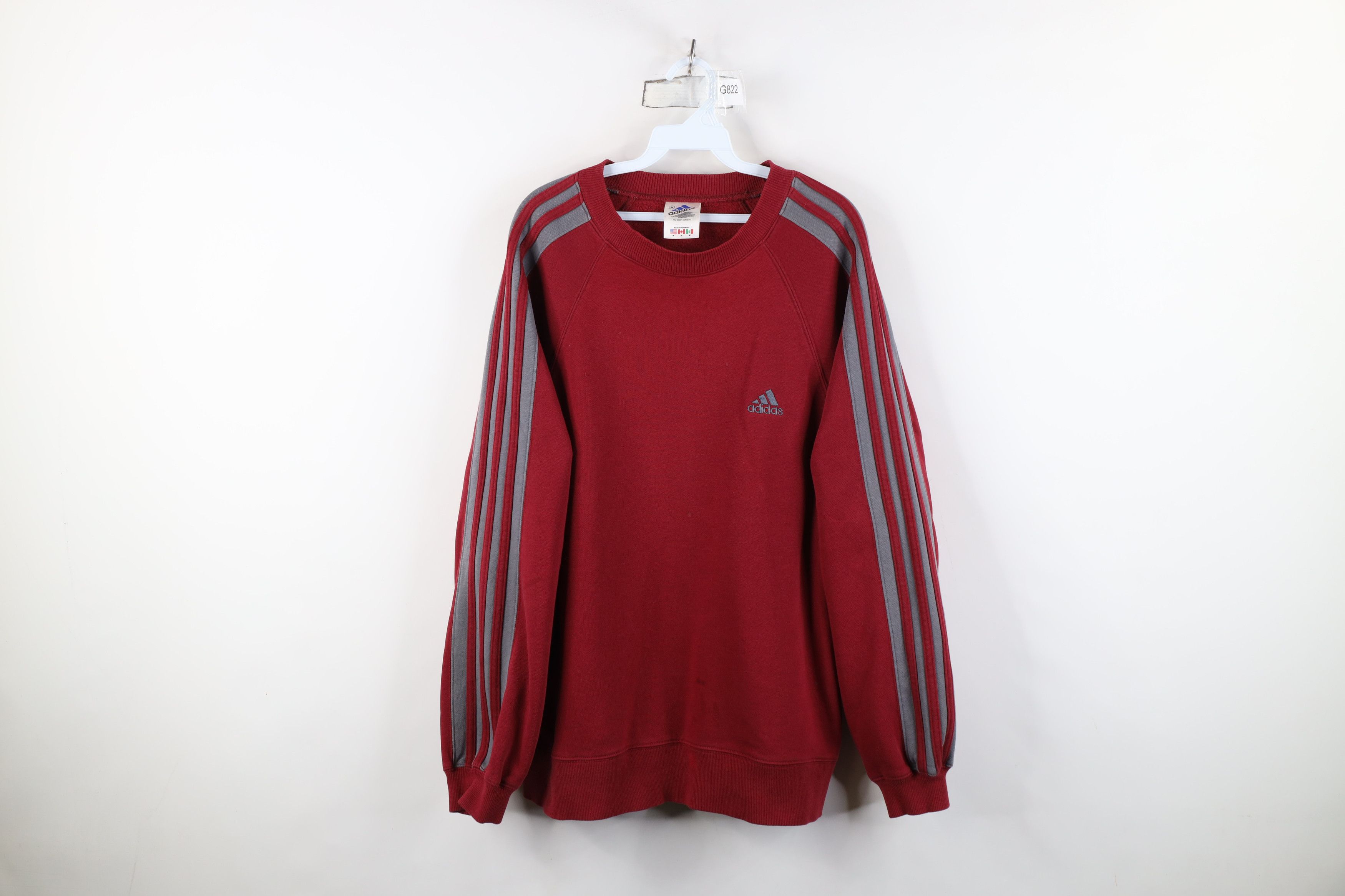 Adidas Vintage 90s Y2K Adidas Spell Out Crewneck Sweatshirt Red Size US M / EU 48-50 / 2 - 1 Thumbnail