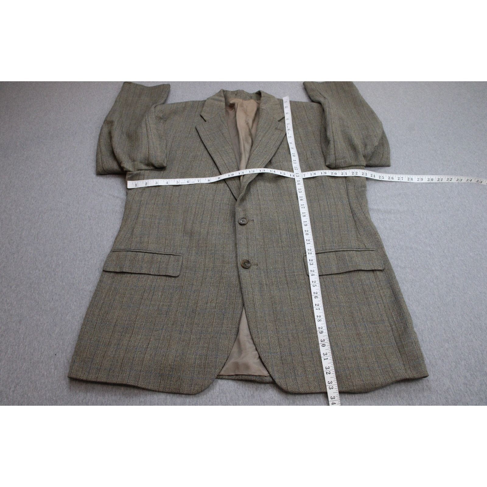 Lauren Ralph Lauren Lauren Ralph Lauren Blazer Mens 44L Herringbone Wool 2Button Size 44L - 10 Thumbnail