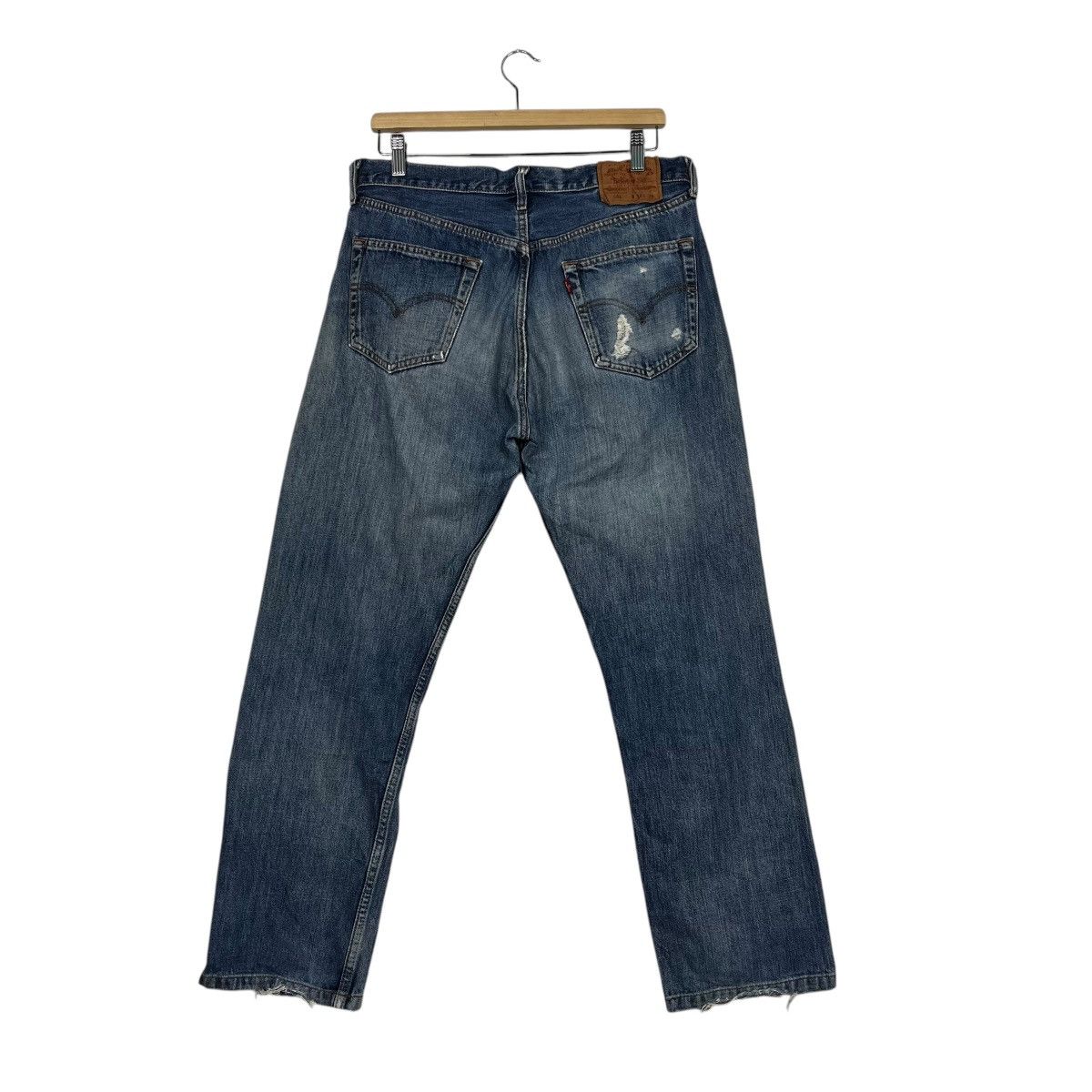 Levi's Vintage Y2k Levis Lot 501 Distressed Denim Jeans Size US 32 / EU 48 - 7 Thumbnail