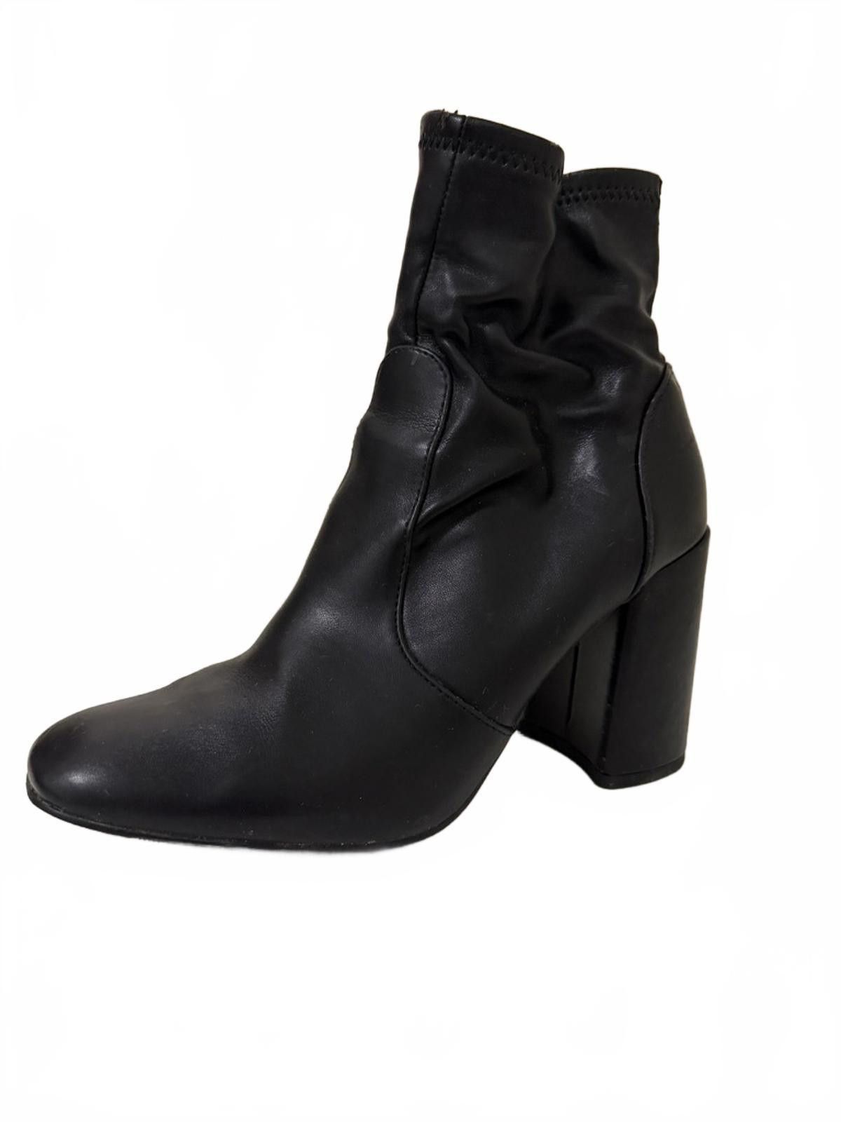 Unknown London Black Sock Boots with Block Heel Size US 8 / IT 38 - 1 Thumbnail