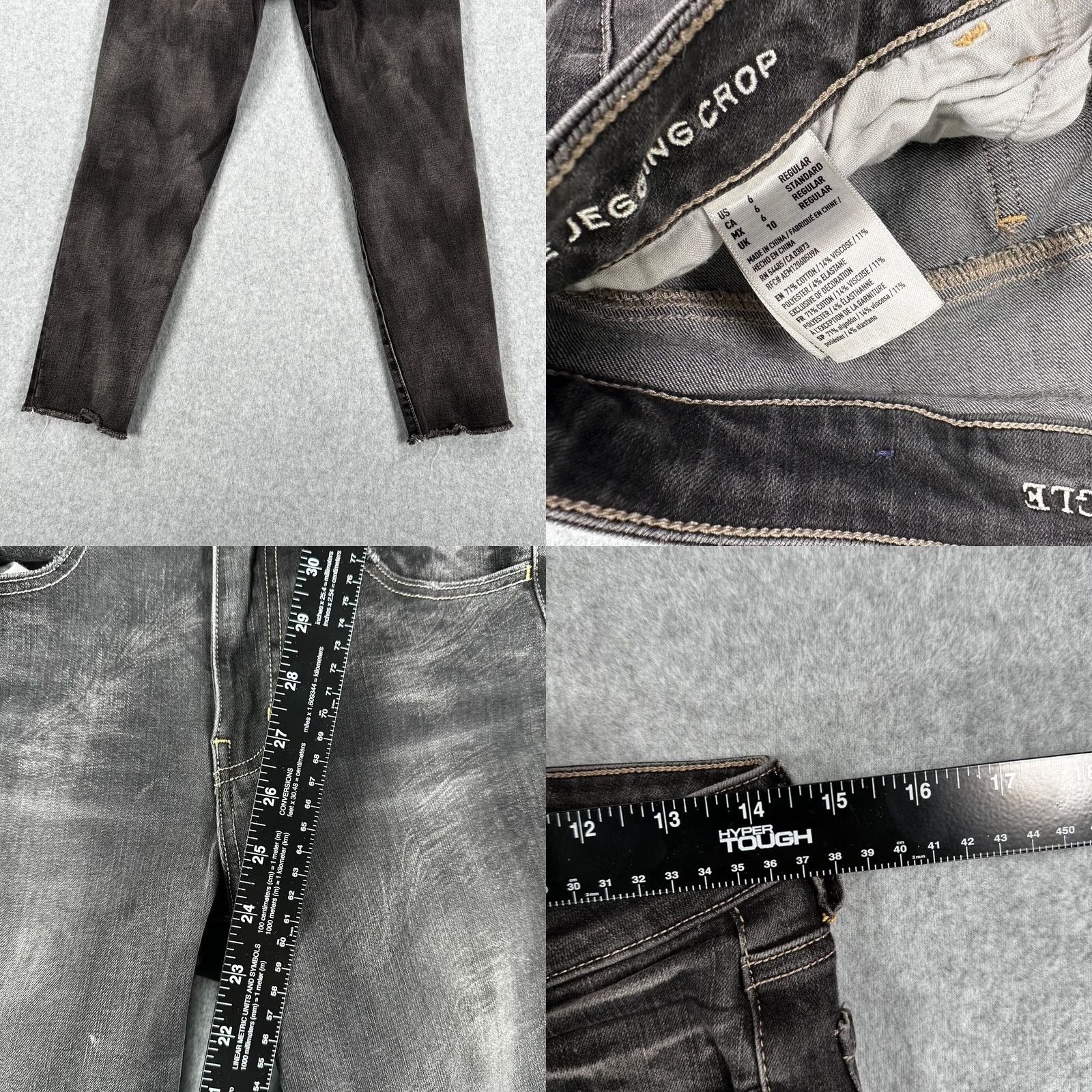 American Eagle Outfitters American Eagle Outfitters Skinny Jeans Gray Women's 6 Jegging Super Stretch Denim 5-Pocket Classic Modern Everyday Size 28" / US 6 / IT 42 - 8 Thumbnail