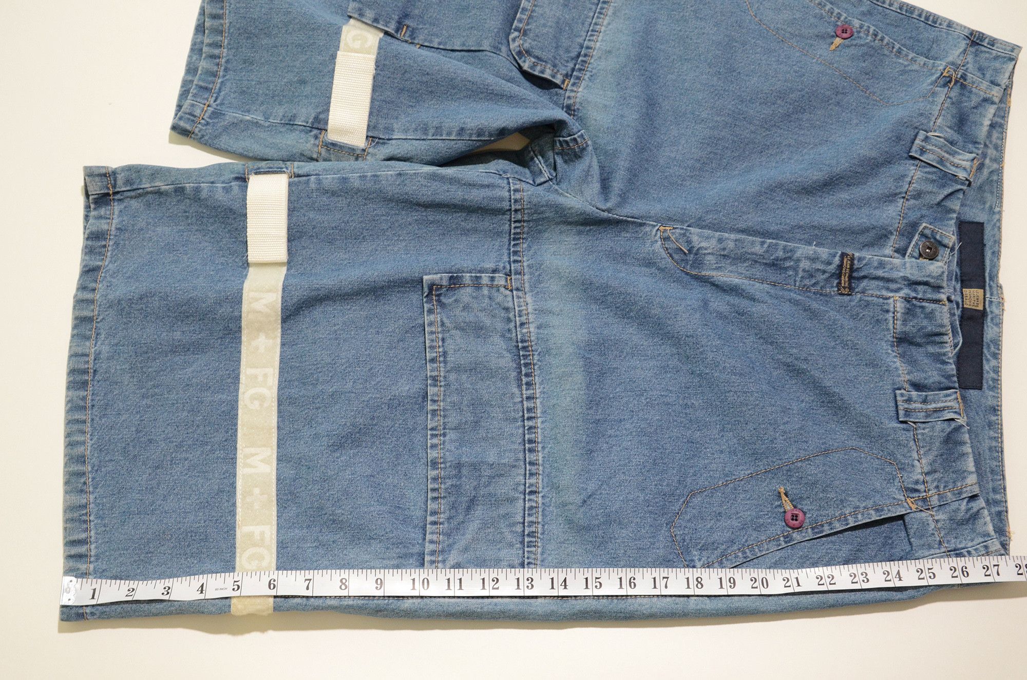Marithe + Francois Girbaud [Folding Color Defects] M+FG W38 Cargo Jorts Y2K Craft Size US 38 / EU 54 - 15 Thumbnail