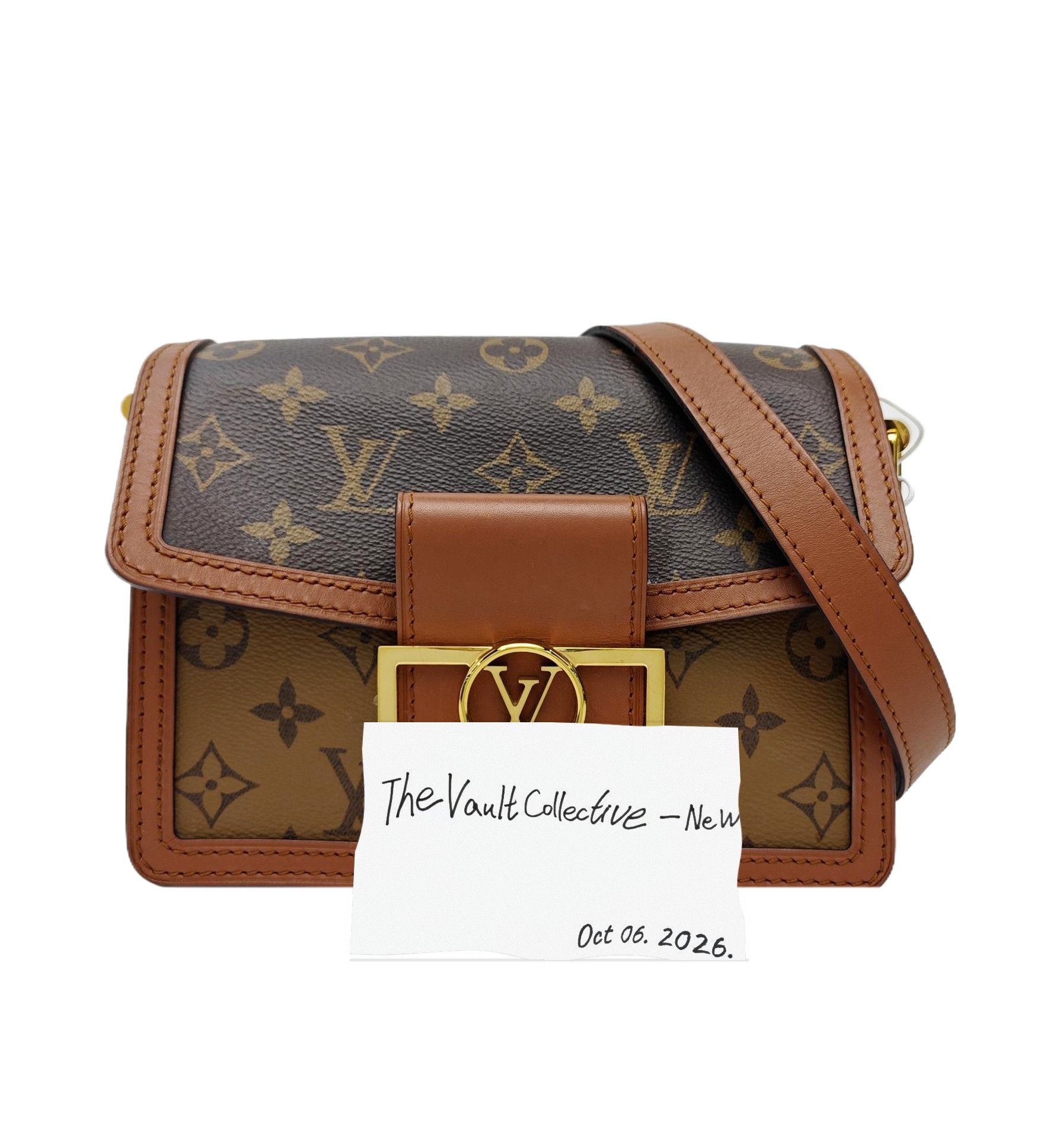 Louis Vuitton LOUIS VUITTON DAUPHINE mini brown coated canvas monogram flap bag shoulder bag c Size ONE SIZE - 1 Thumbnail