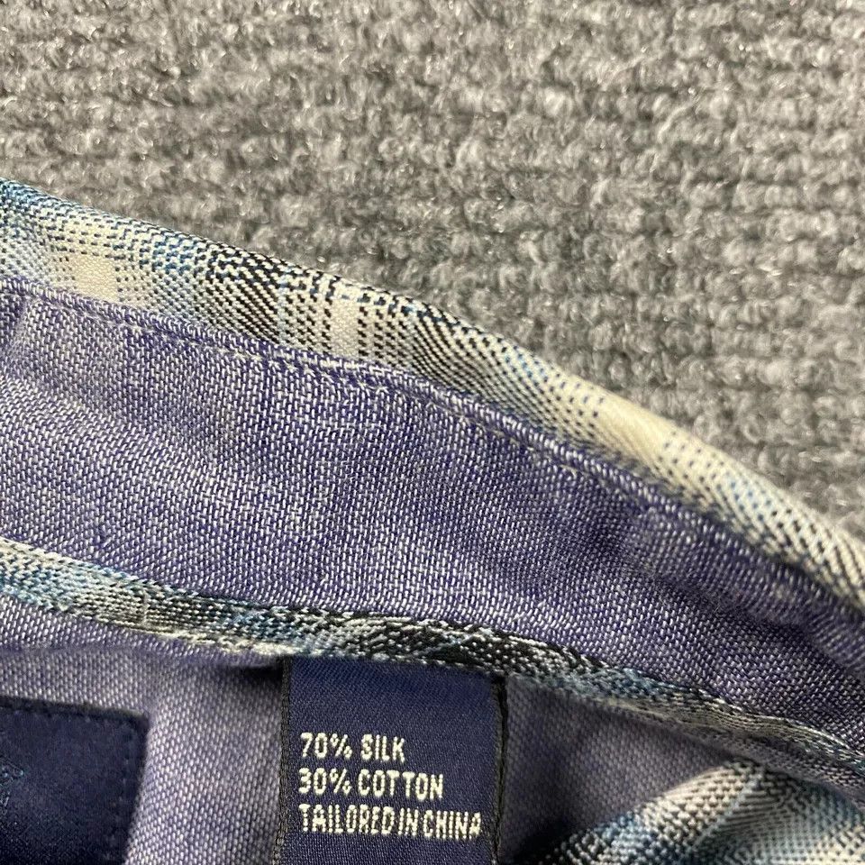 Nat Nast Nat Nast Shirt Mens Large Plaid Button Up American Fit Silk Size US L / EU 52-54 / 3 - 4 Thumbnail
