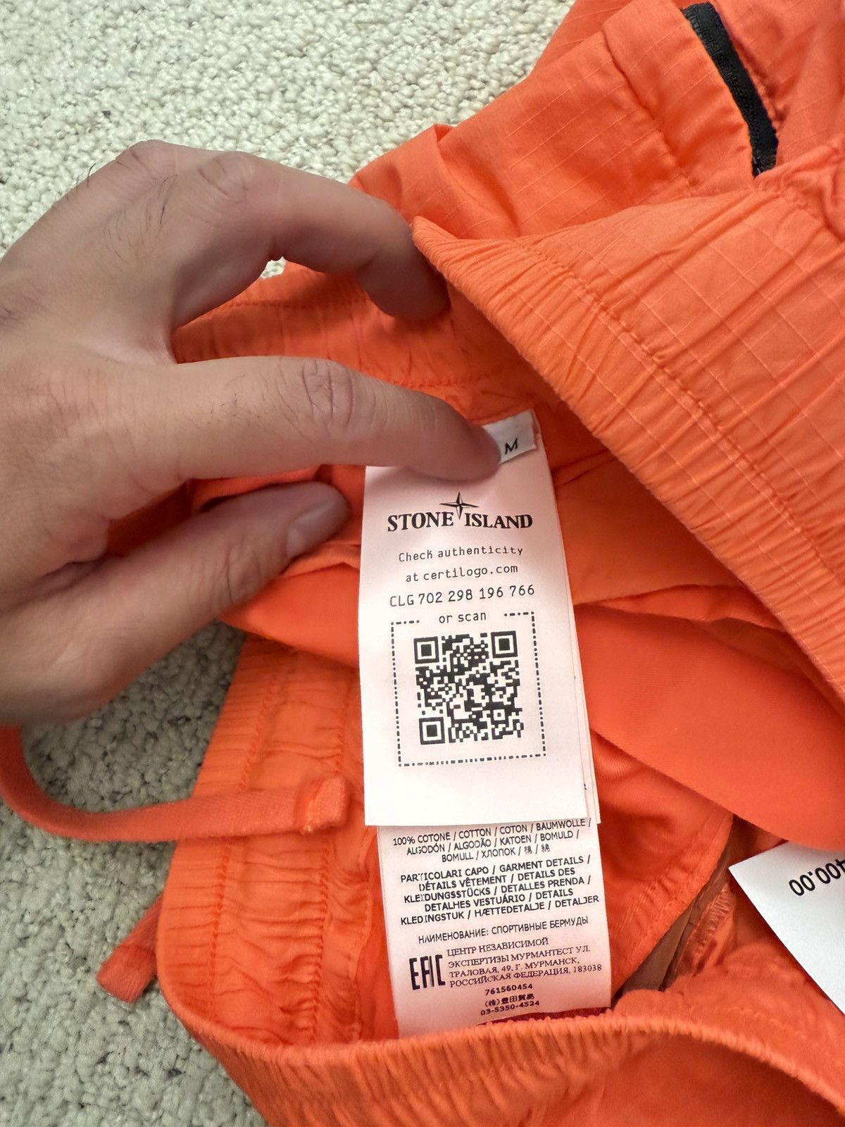 Stone Island New w/Tags Stone Island Medium Orange Shorts Size US 32 / EU 48 - 7 Thumbnail