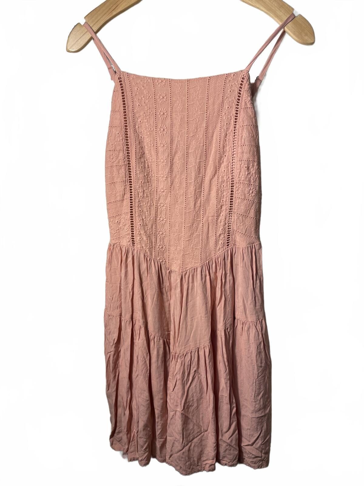 Other Wild Fable Embroidered Summer Dress Womens Small Pink Boho Size S / US 4 / IT 40 - 2 Thumbnail
