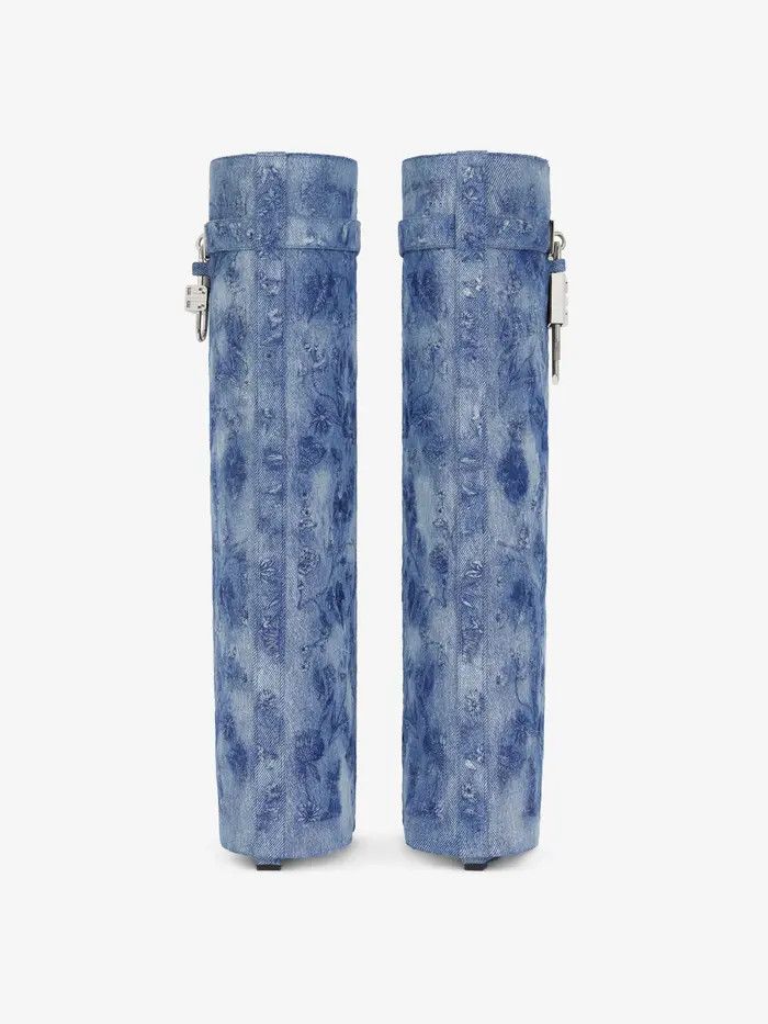 Givenchy o1lv12m0526 Shark Lock Boots in Blue Size US 7 / IT 37 - 3 Thumbnail