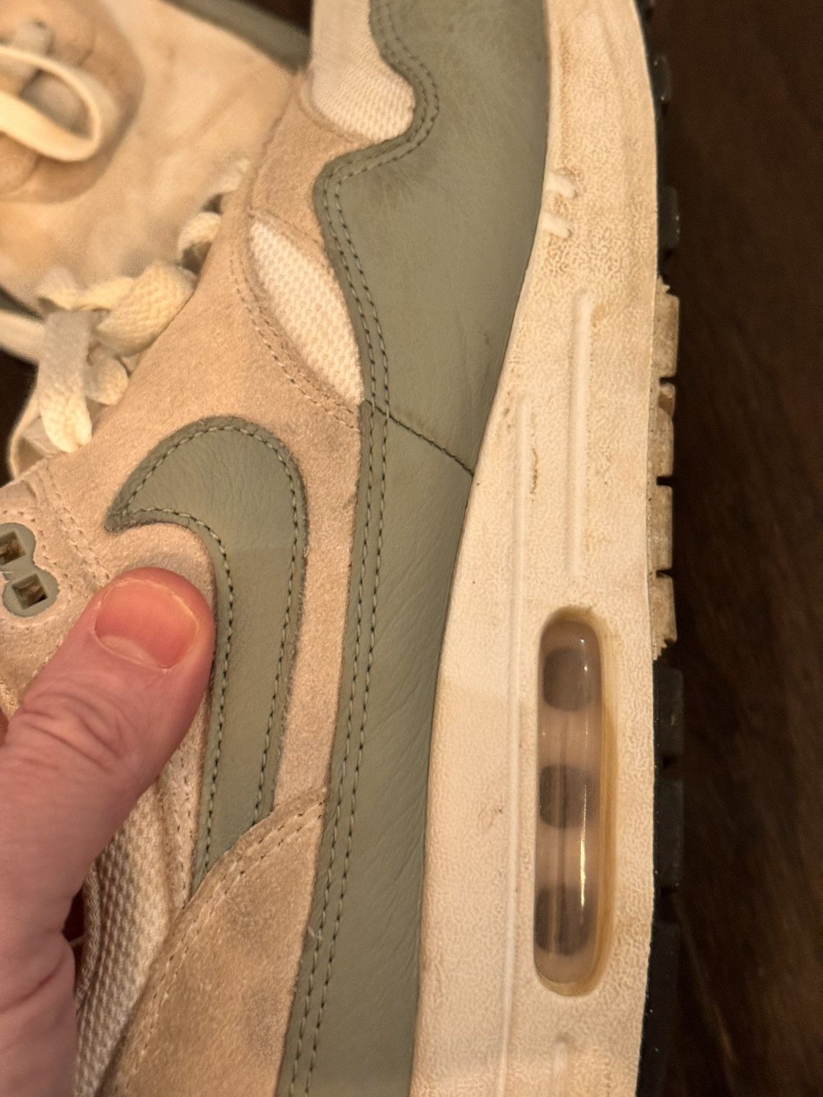 Nike Nike Air Max 1 SC Low Mica Green White Photon Dust Size US 10 / EU 43 - 9 Thumbnail