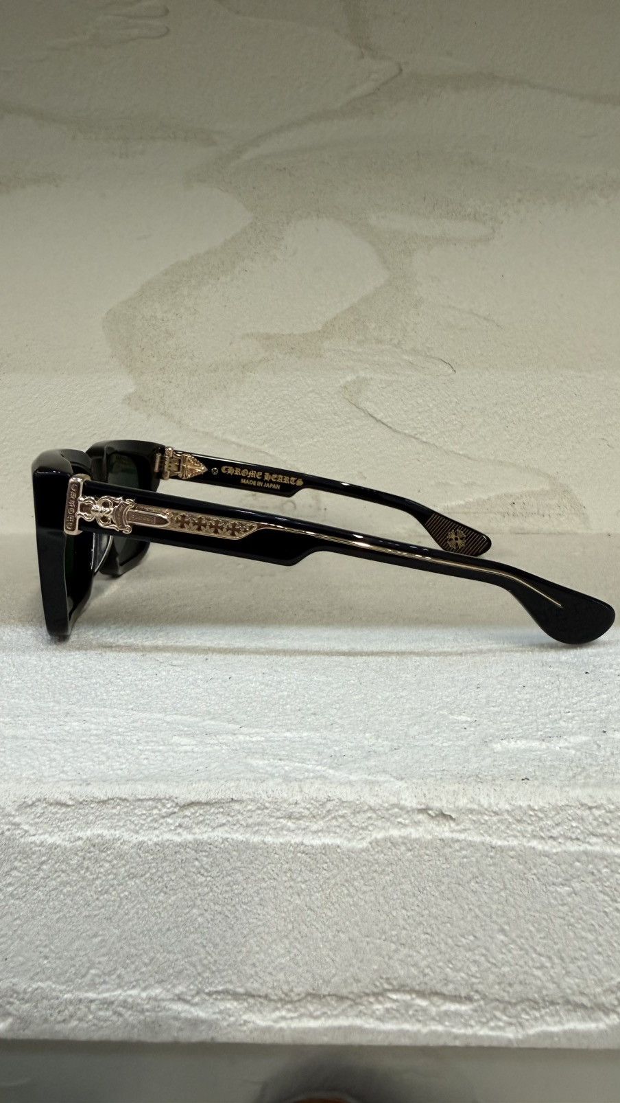 CHROME HEARTS BOX OFFICER SUNGLASSES 'BLACK'