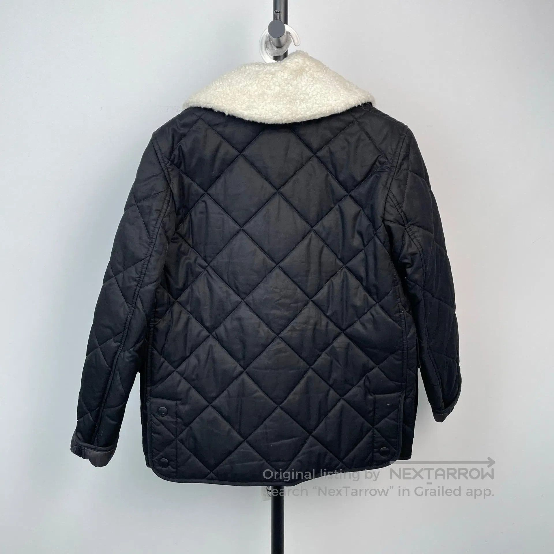 Burberry Burberry Black diamond pattern removable fur cotton coat| Size US L / EU 52-54 / 3 - 2 Thumbnail