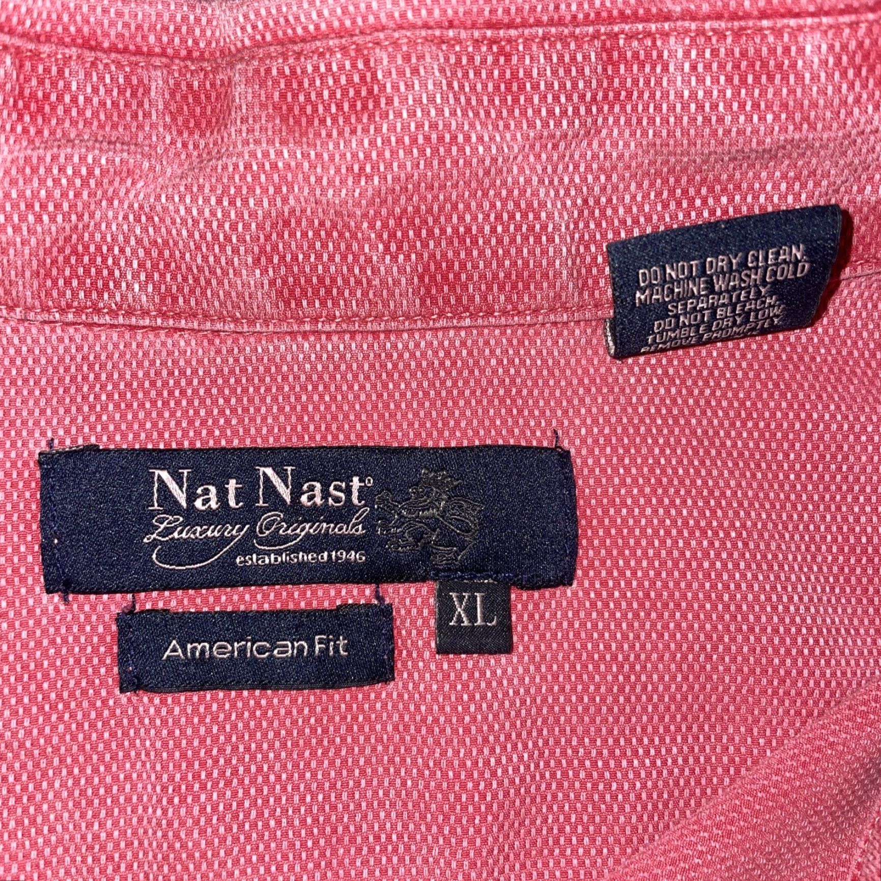 Nat Nast Nat Nast Silk Blend Pink Textured Hawaiian Shirt Mens XL Size US XL / EU 56 / 4 - 3 Thumbnail