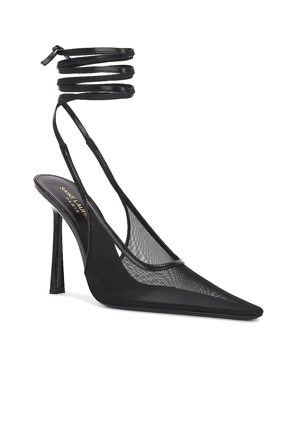 Saint Laurent Paris o1s1wg110925 776291 OXALIS Slingback Pumps in Mesh in Black Size US 8 / IT 38 - 2 Thumbnail