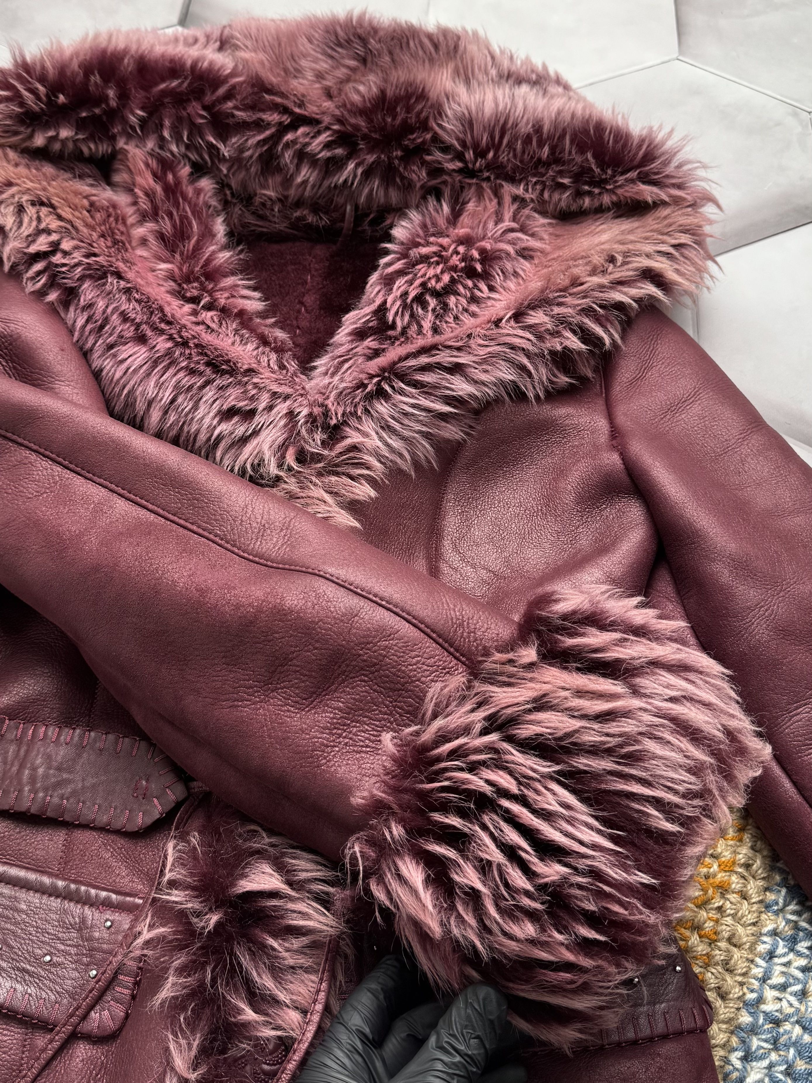 Japanese Brand Vintage Real Sheepskin Hooded Coat (E4) Size S / US 4 / IT 40 - 5 Thumbnail