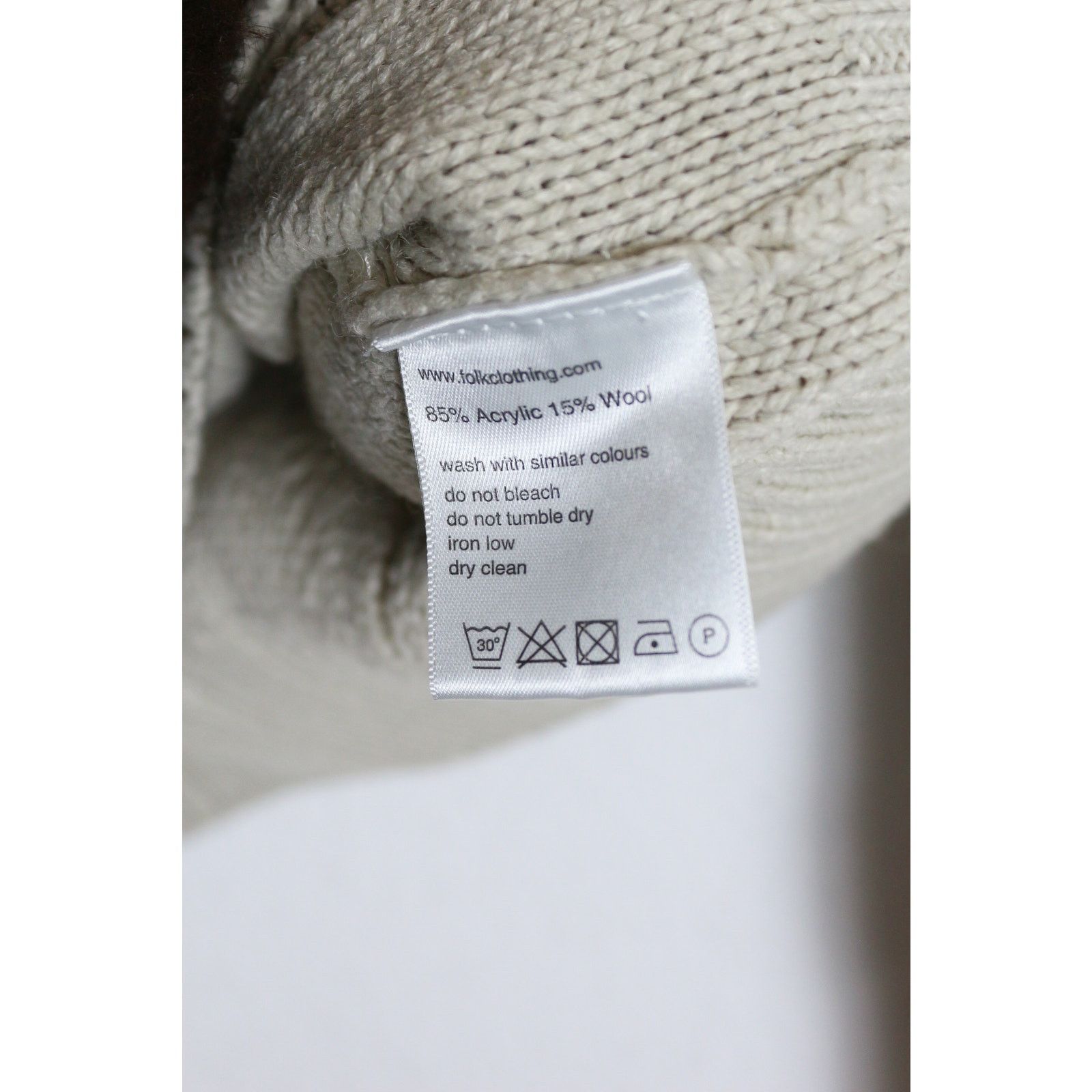 Folk Folk Beige Warm Cable Knit Turtleneck Sweater Jumper Size US S / EU 44-46 / 1 - 4 Thumbnail