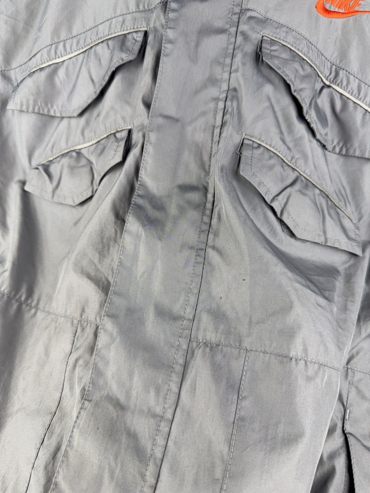 Nike × Vintage 00s Nike Air gray Tactical Jacket Utility Y2K Cyber Style Size US S / EU 44-46 / 1 - 6 Thumbnail