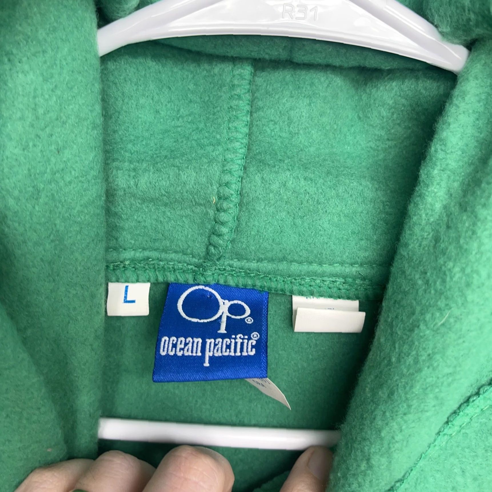 Ocean Pacific VINTAGE Ocean Pacific Hoodie Mens L Green Surf Stars Graphic Fleece 90s Size US L / EU 52-54 / 3 - 4 Thumbnail
