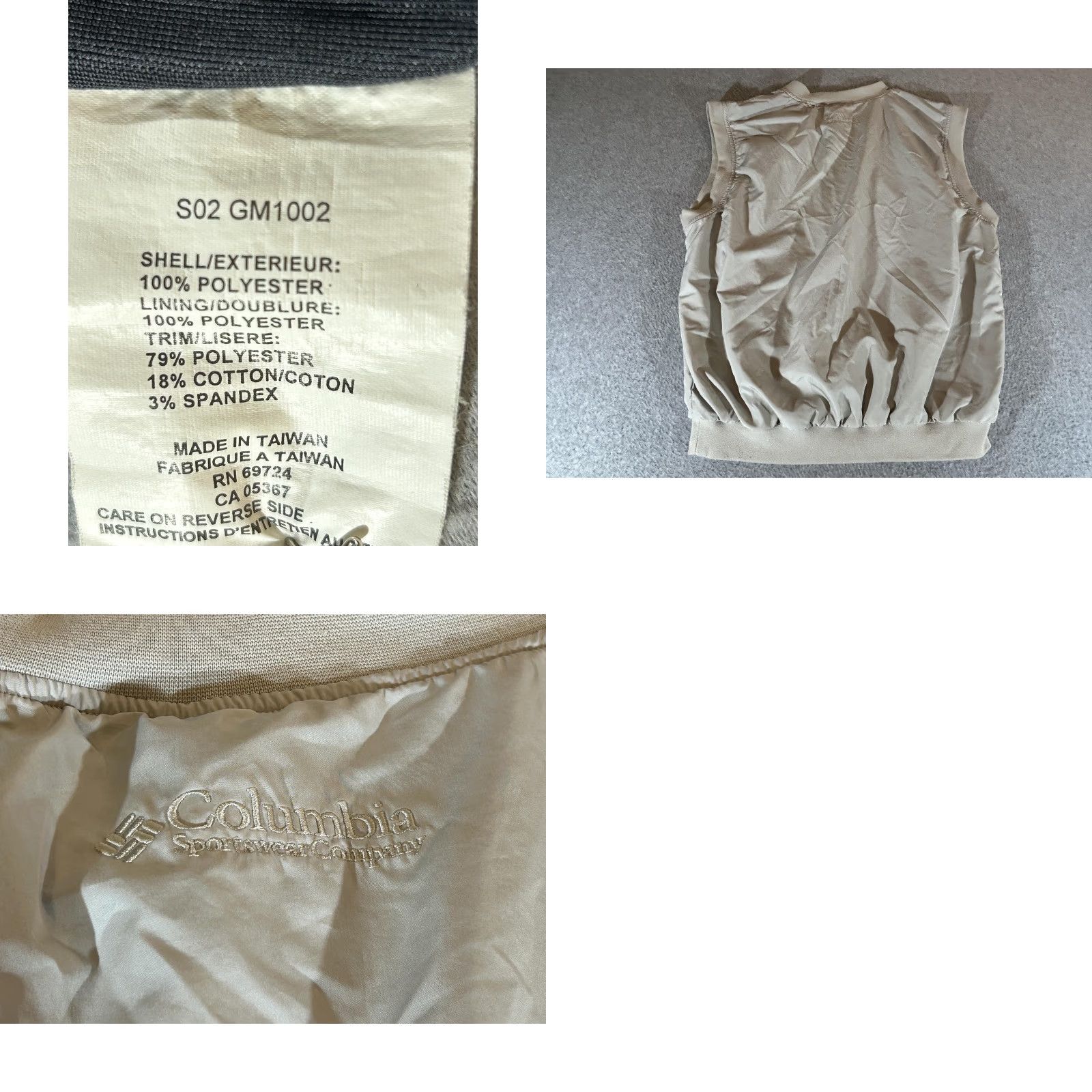 Vintage VINTAGE Columbia Vest Mens Large Beige Lined Windbreaker Golf Pullover Outdoor Vintage Size US L / EU 52-54 / 3 - 8 Thumbnail