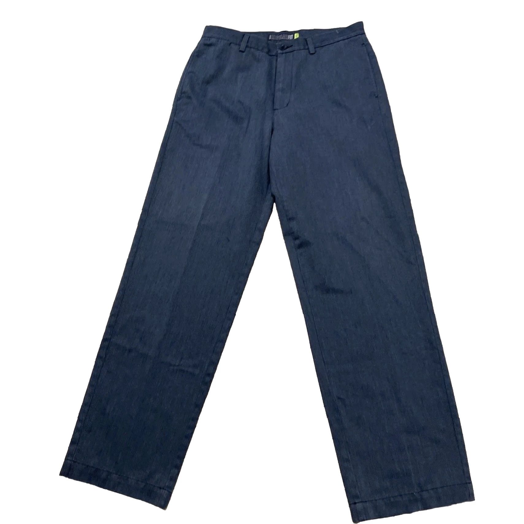 Old Navy VINTAGE NAVY Regular Fit Super Khakis Pants Men 33x34 Gray Slate Flat Front Chinos Work Casual 2006 Mens Size US 33 - 2 Thumbnail