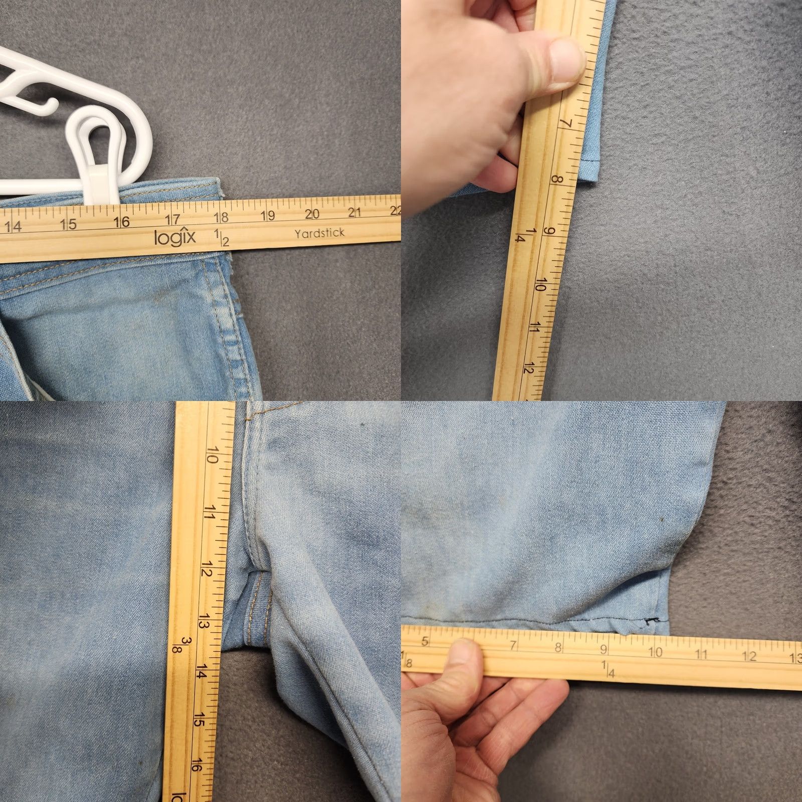 Vintage VINTAGE Sport-a-bouts Bermuda Denim Shorts 36 8in Blue Distressed USA Mens Size US 36 / EU 52 - 8 Thumbnail