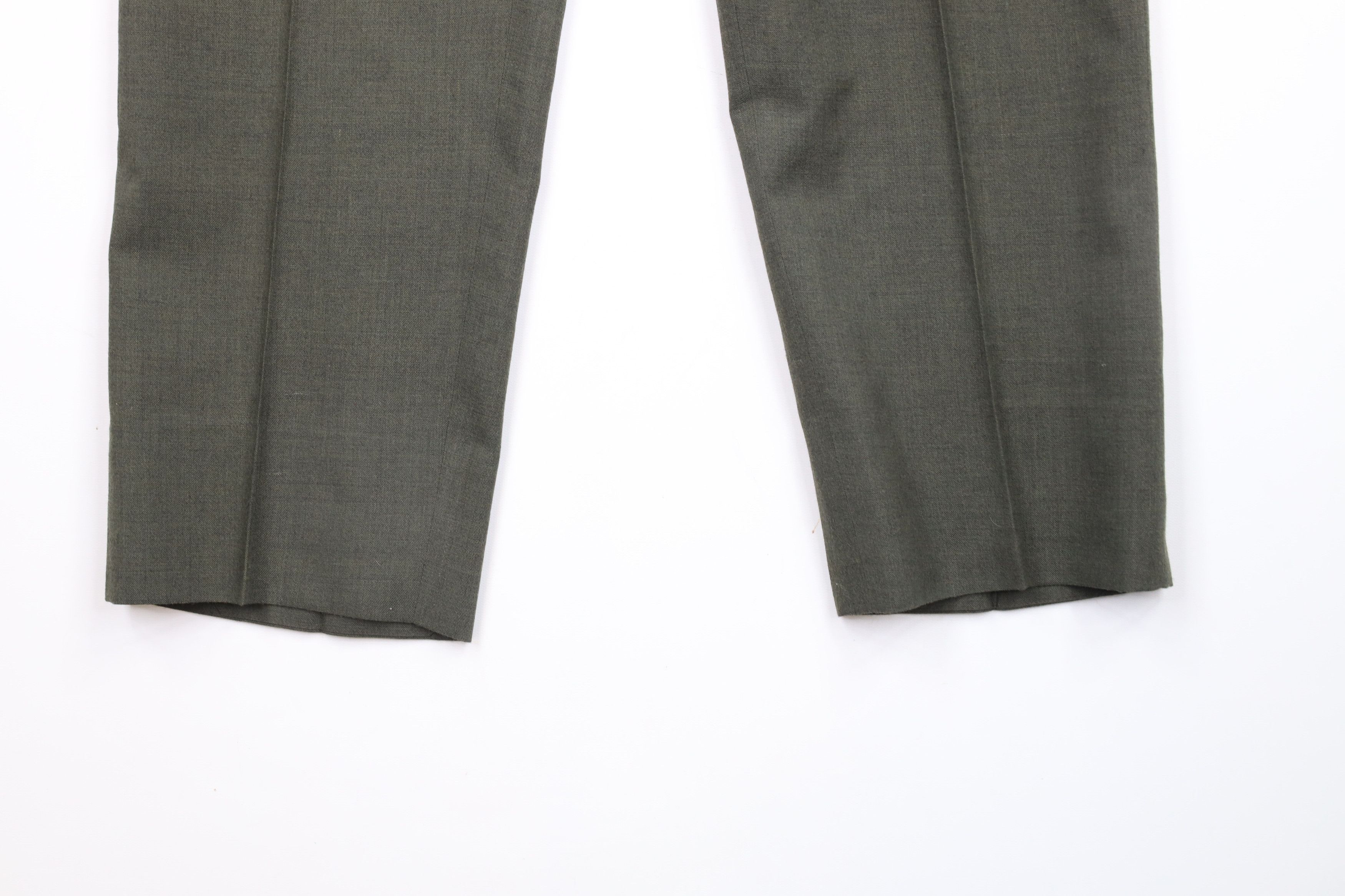 Vintage Vintage 70s Streetwear Flat Front Trousers Chino Pants Green Size US 34 / EU 50 - 4 Thumbnail