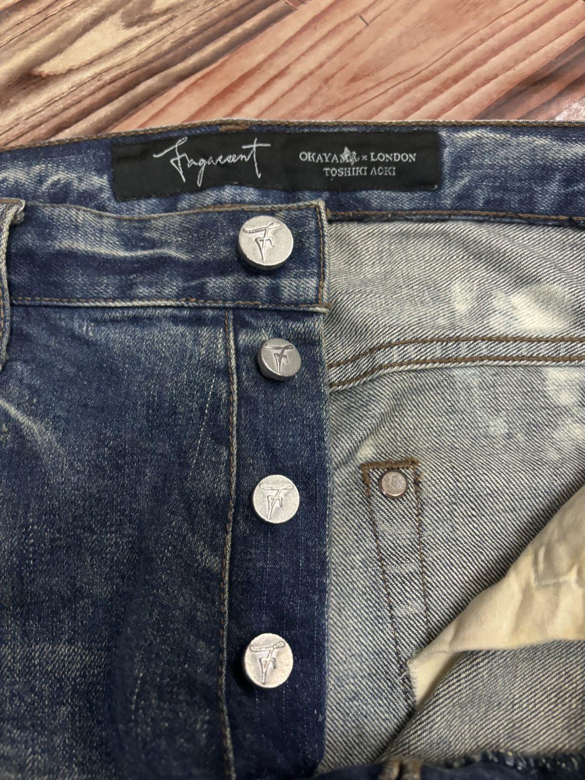 If Six Was Nine 🔥 Fagassent Toshiki Aoki RIPPED PATCHWORK DISTRESSED DENIM Size US 33 - 11 Thumbnail