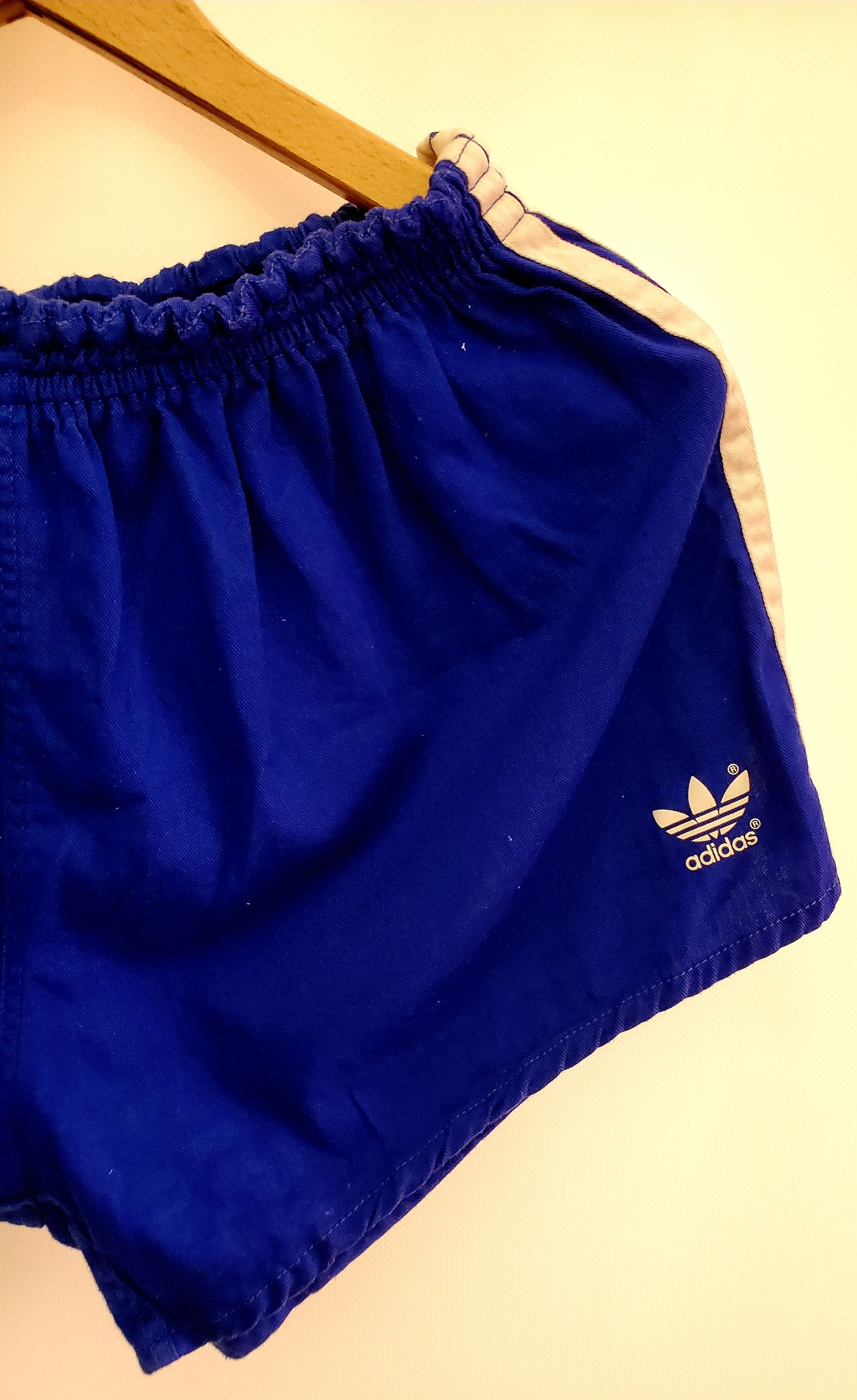 Adidas × Vintage Vintage 90's Adidas Shorts Rare Blue Run Hype size M Size US 31 - 2 Thumbnail