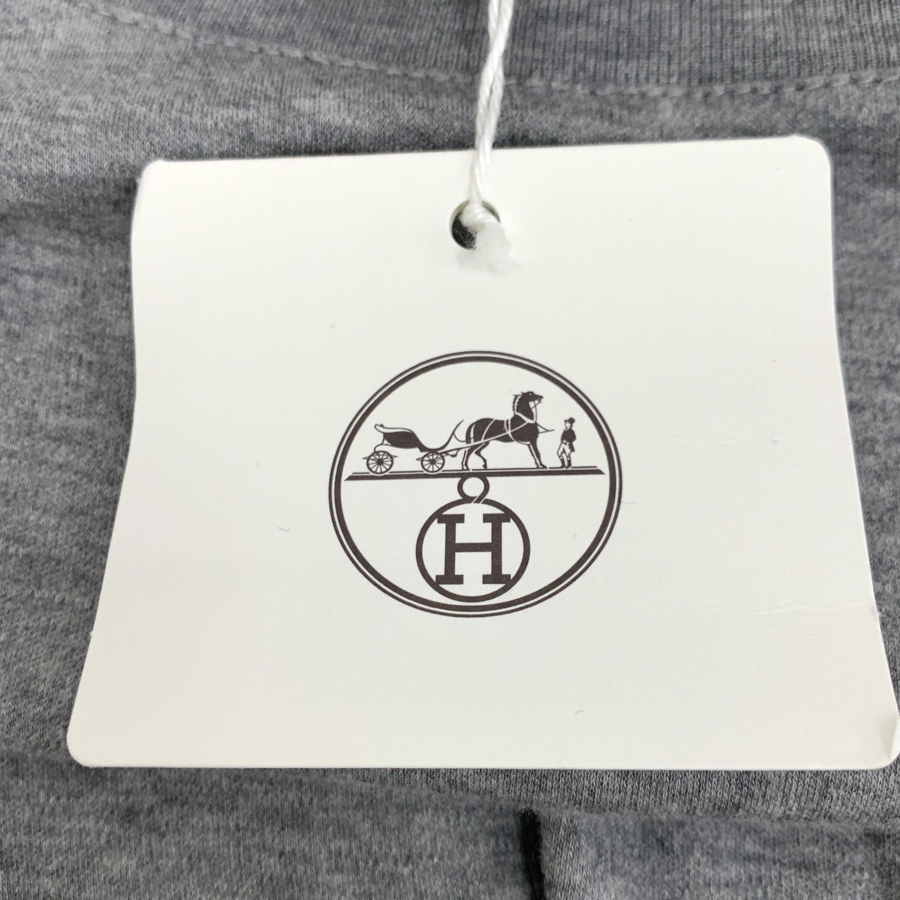 Hermes Hermès Cotton Patch Embroidered T-Shirt Grey (M) Size US M / EU 48-50 / 2 - 5 Thumbnail