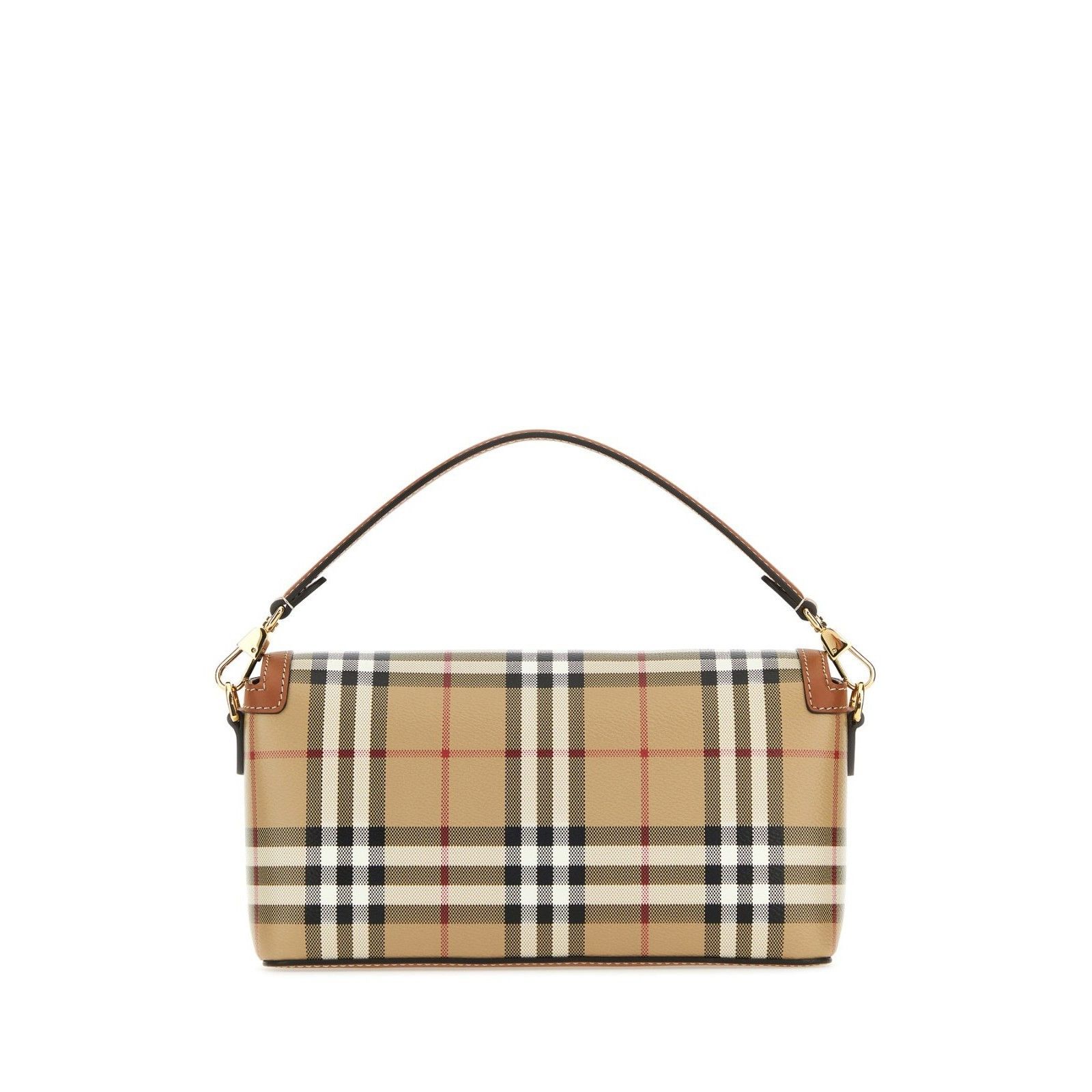 Burberry Burberry Note Check Beige Brown Canvas Crossbody Bag New Size ONE SIZE - 3 Thumbnail