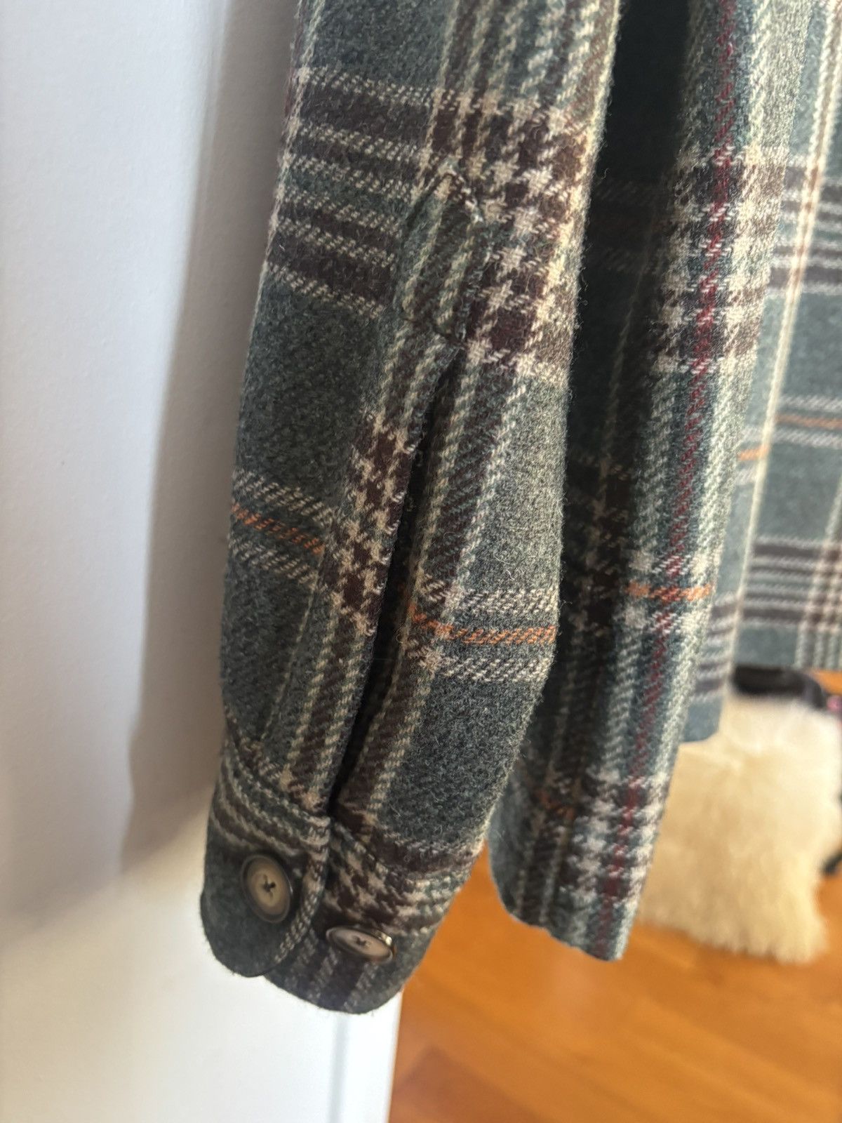 Portuguese Flannel Plaid wool outershirt Size US L / EU 52-54 / 3 - 3 Thumbnail