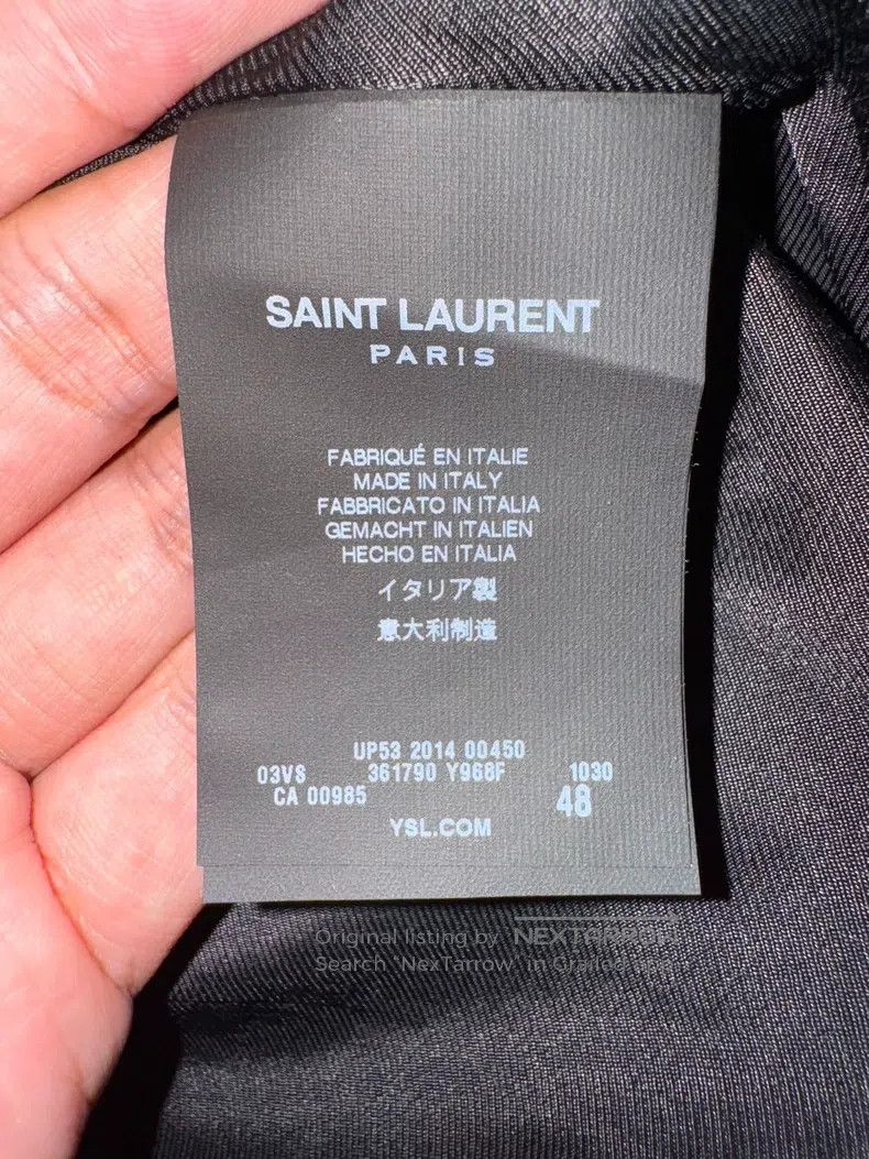 Saint Laurent Paris Saint Laurent Paris Gray Zebra Stripe Baseball Jacket Size US M / EU 48-50 / 2 - 8 Thumbnail
