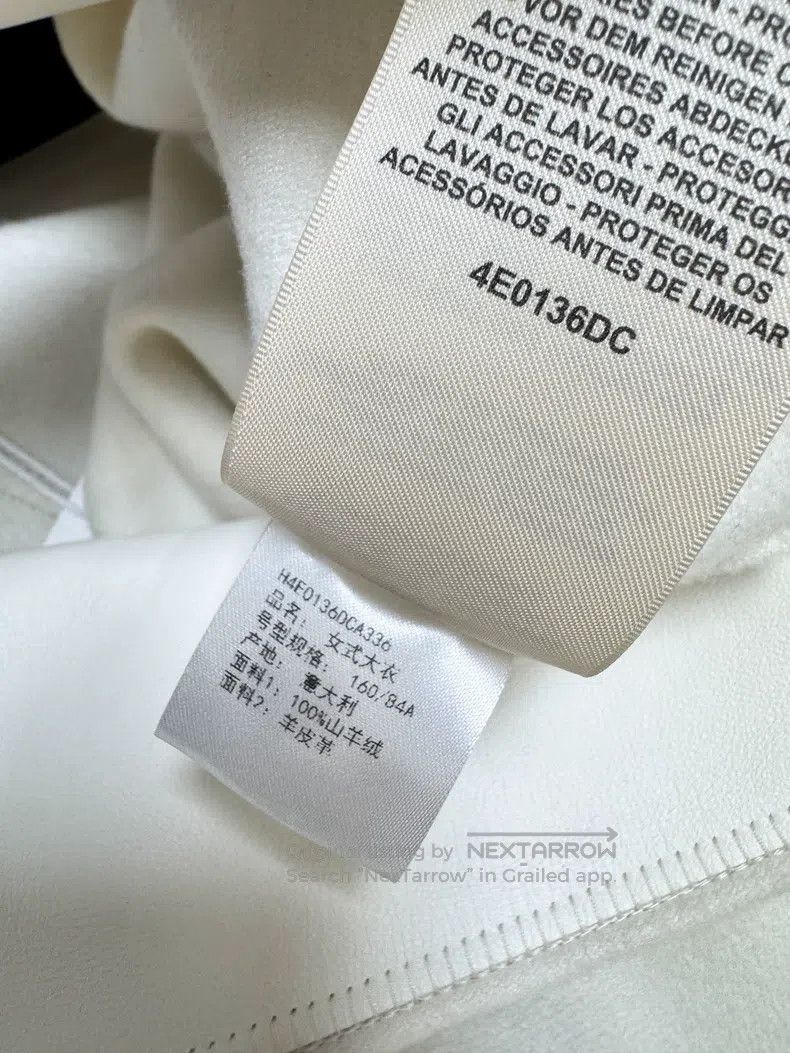 Hermes Hermes Classic White Cashmere Leather Patch Long Sleeve Co Size XS / US 0-2 / IT 36-38 - 6 Thumbnail