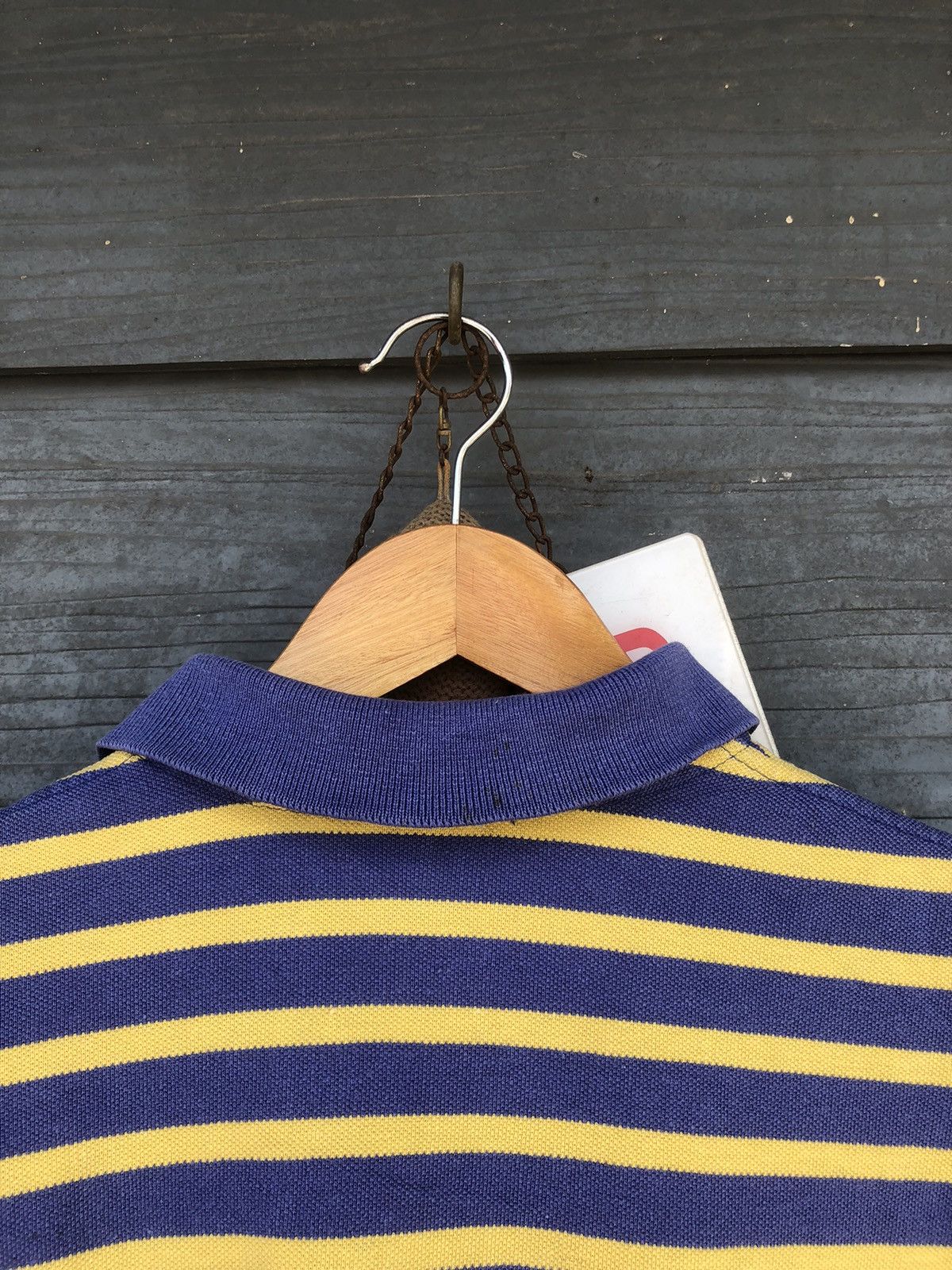 Polo Ralph Lauren Vintage Polo Ralph Lauren Stripe Single Pocket Polo Shirt Size US XL / EU 56 / 4 - 10 Thumbnail