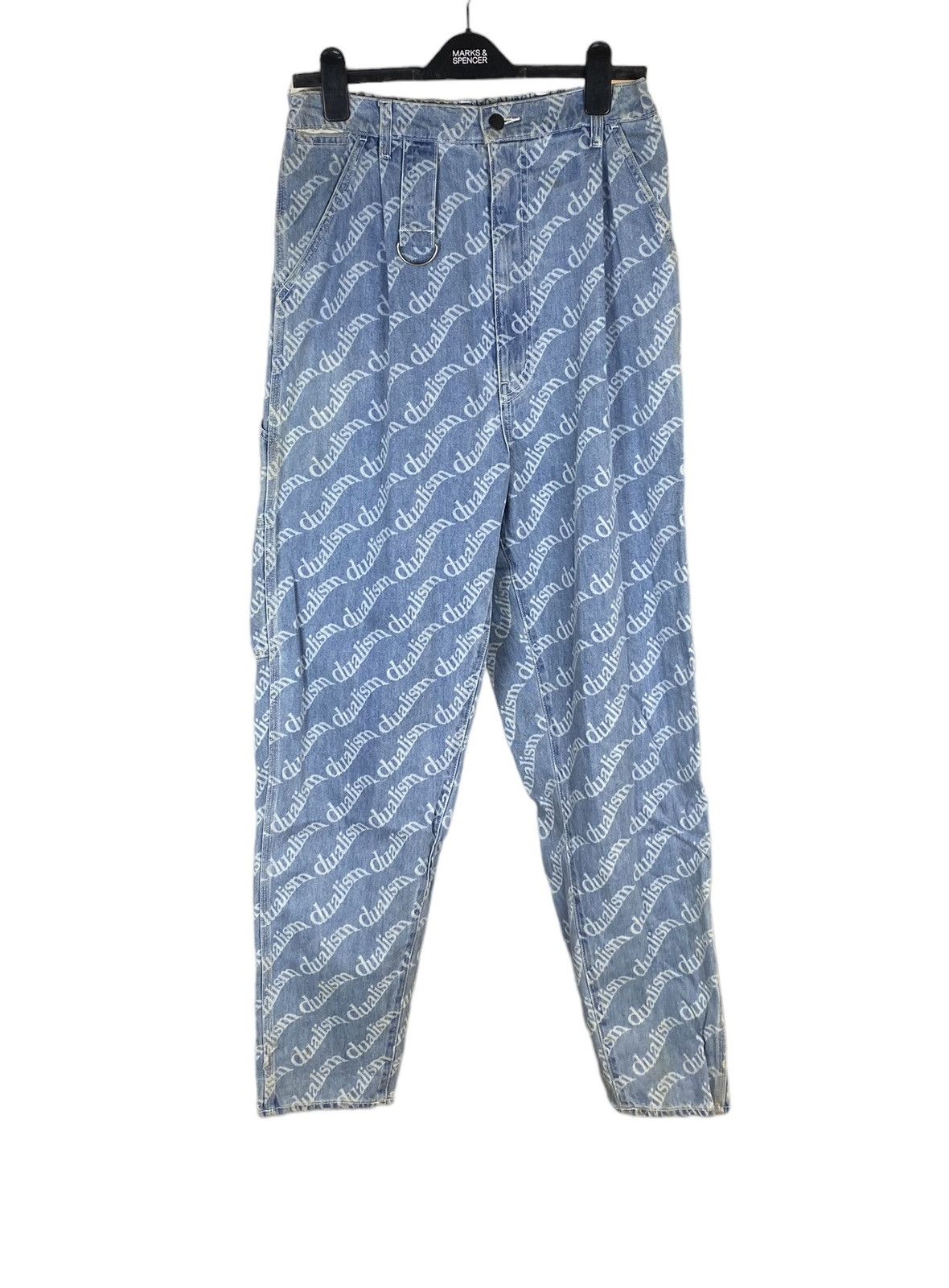 Japanese Brand AW2020 Dualism Fullprint Strechable Waist Carpenter Denim Size US 36 / EU 52 - 2 Thumbnail