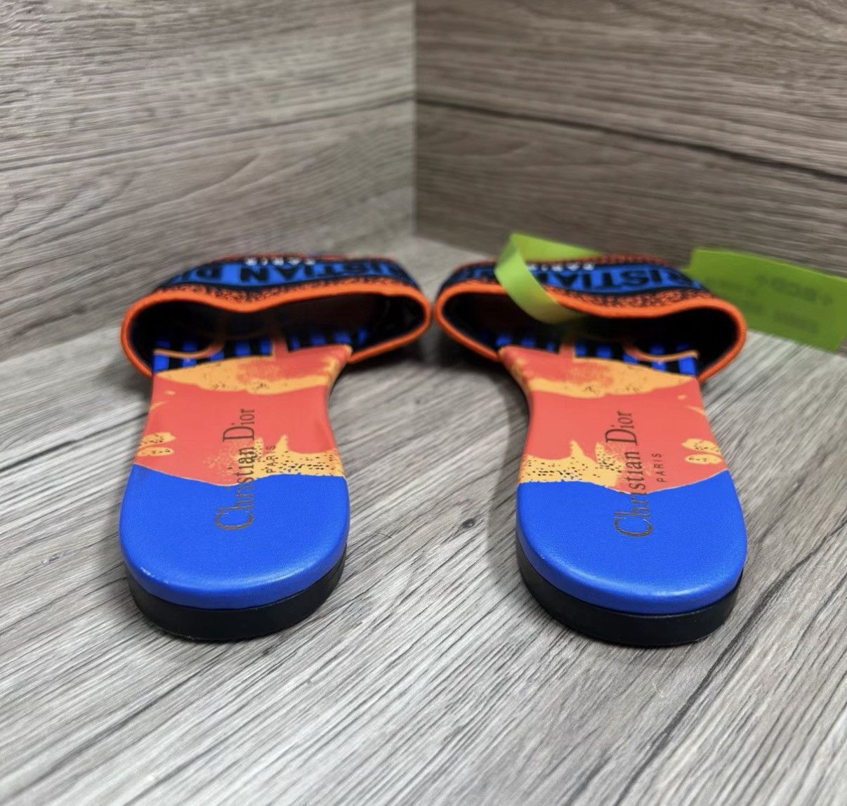 Dior Dior Dway Orange & Blue Slippers J41 Size US 6 / IT 36 - 4 Thumbnail