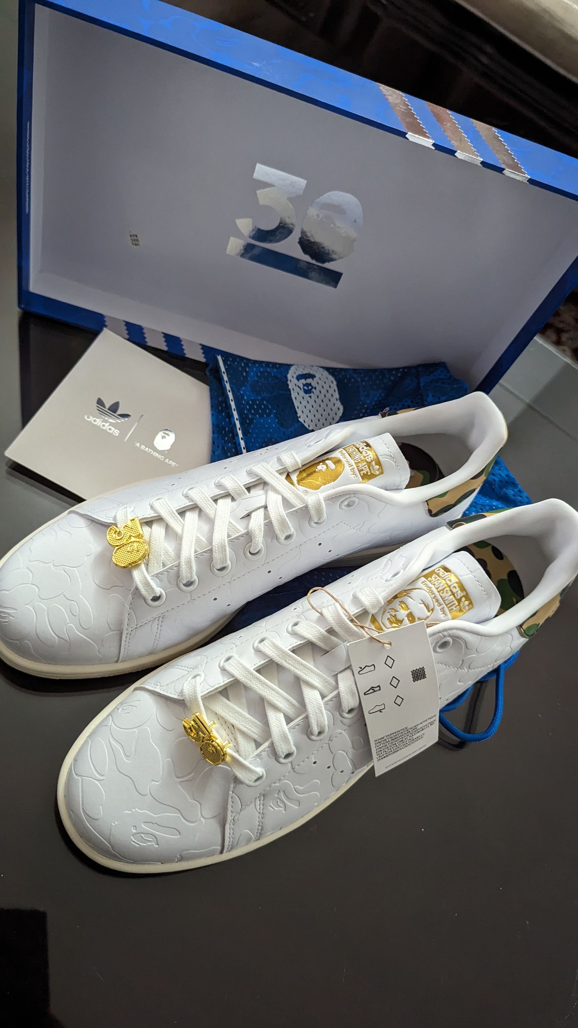 Adidas × Bape Bape + Adidas Stan Smith Size US 9.5 / EU 42-43 - 2 Thumbnail