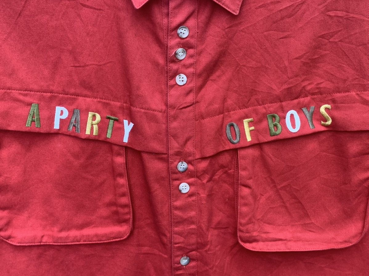 Japanese Brand SAND BEIGE A PARTY OF BOYS Slang Pocket Button Ups Shirt Size US L / EU 52-54 / 3 - 18 Thumbnail