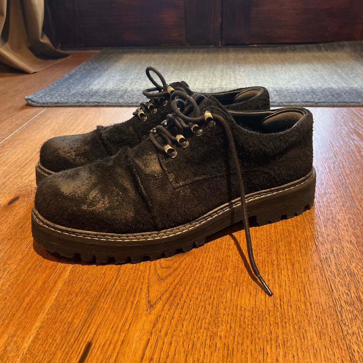 K-Two Studios KTwo Studios Black Suede Derby 11.5 Size US 11.5 / EU 44-45 - 2 Thumbnail