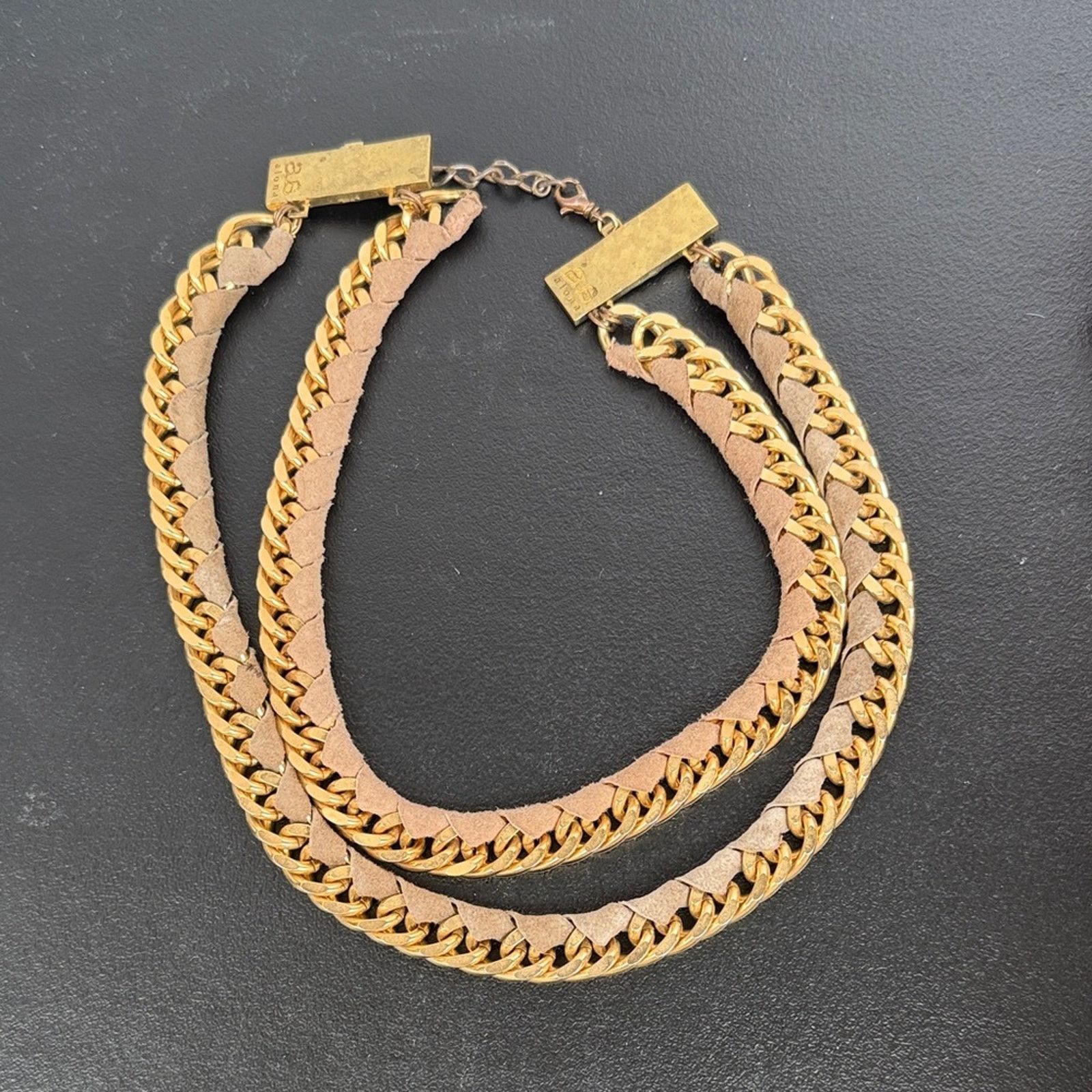 & Other Stories ByAlona Vintage Gold and Tan Chain Necklace Size ONE SIZE - 1 Thumbnail